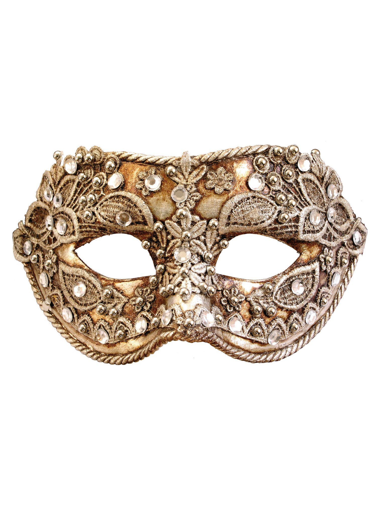 Maskworld Verkleidungsmaske Colombina macrame argento