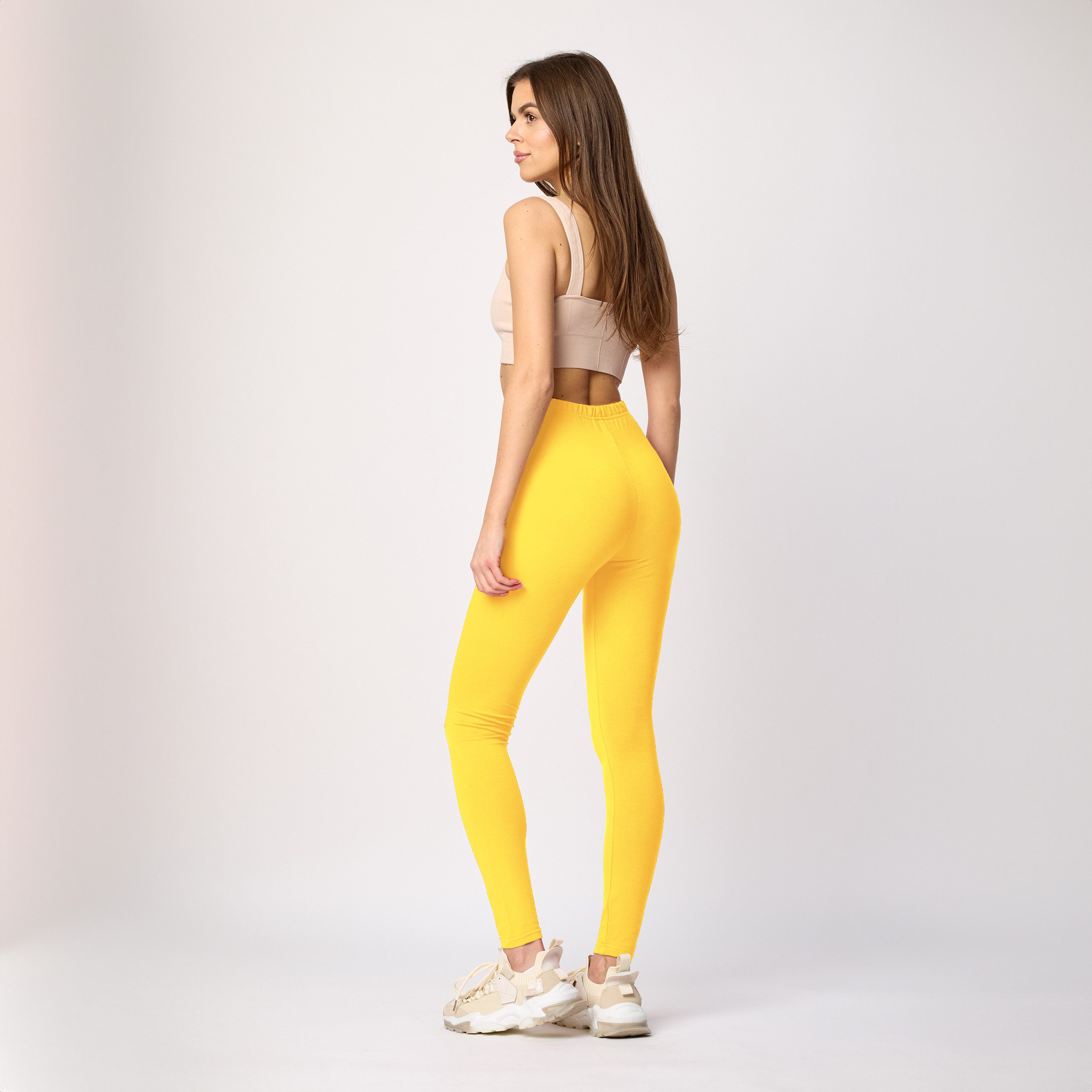 Merry Style Leggings Damen Hosen aus Baumwolle MS10-198 (1-tlg) elastischer Bund, eng