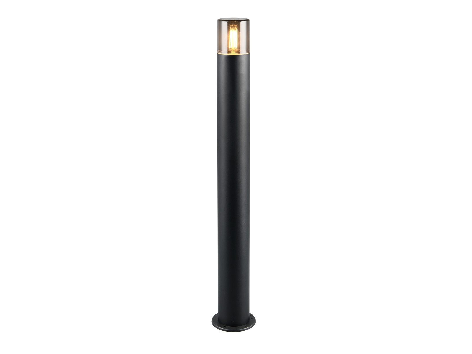 TRIO Leuchten LED Pollerleuchte aus Aluminium Schwarz, Höhe 80cm, LED wechselbar, Warmweiß, Wegeleuchten Garten Weg-Beleuchtung, Terrassenleuchten, Höhe 80cm