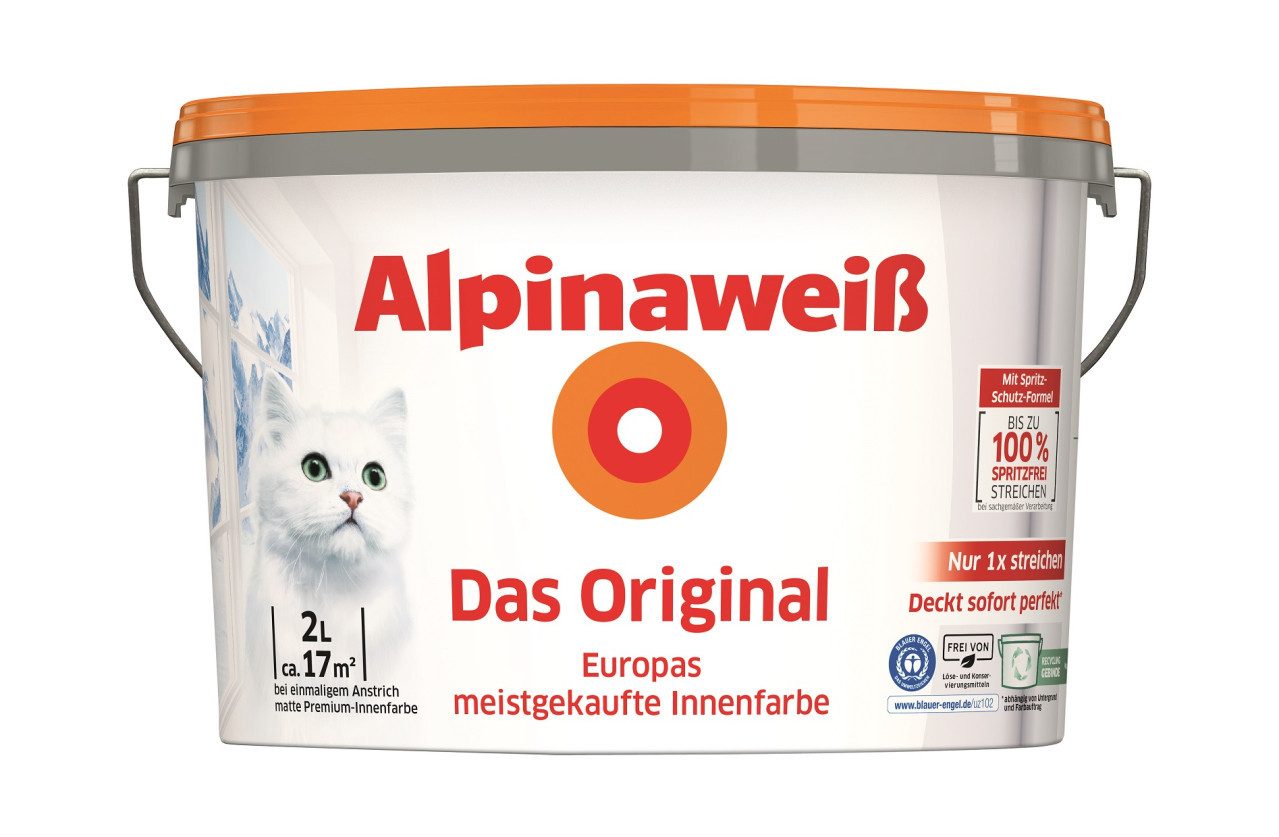 Alpina Wandfarbe Alpinaweiß Das Original 2 L weiß matt