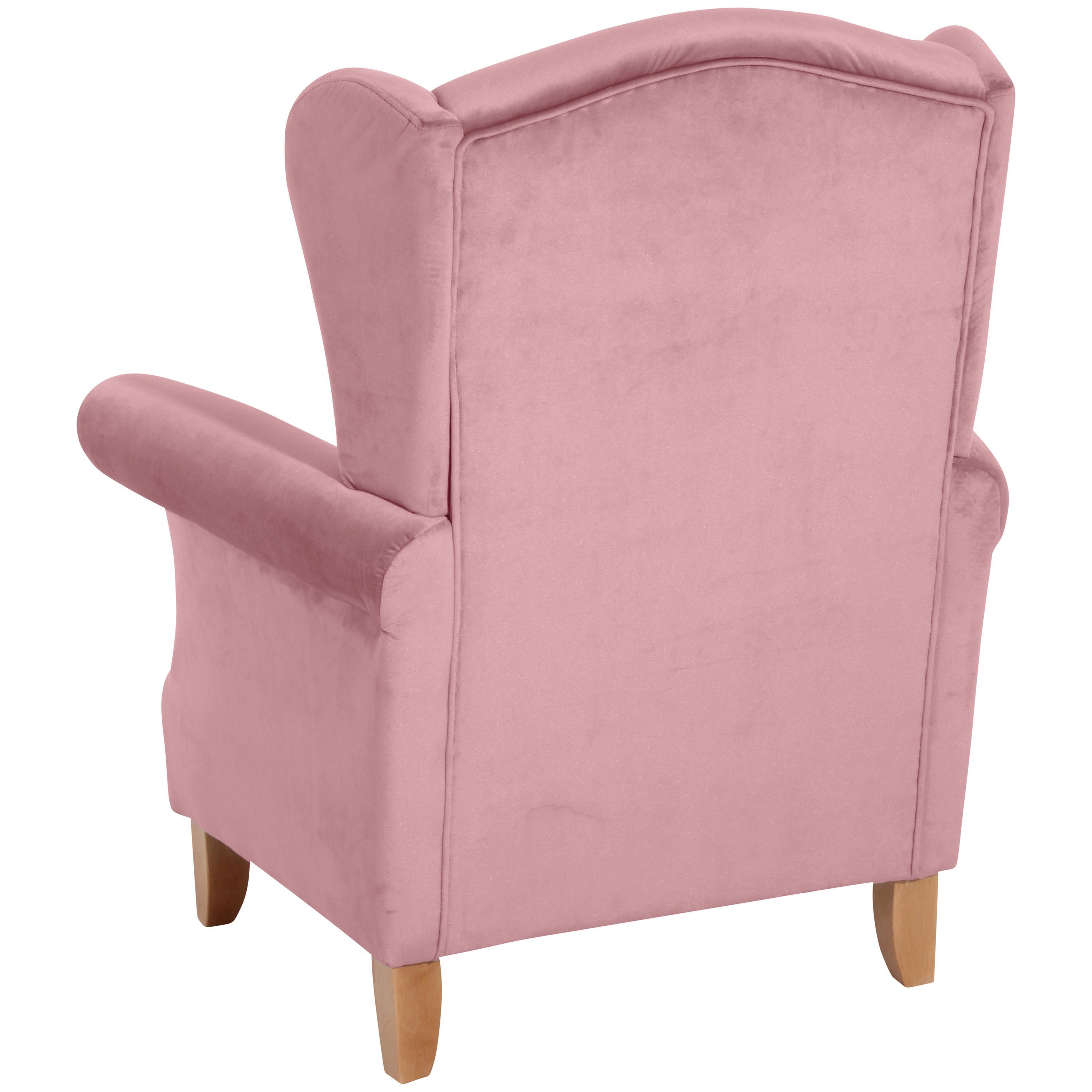 Max Winzer® Ohrensessel Verita, Ohrenbackensessel Samt