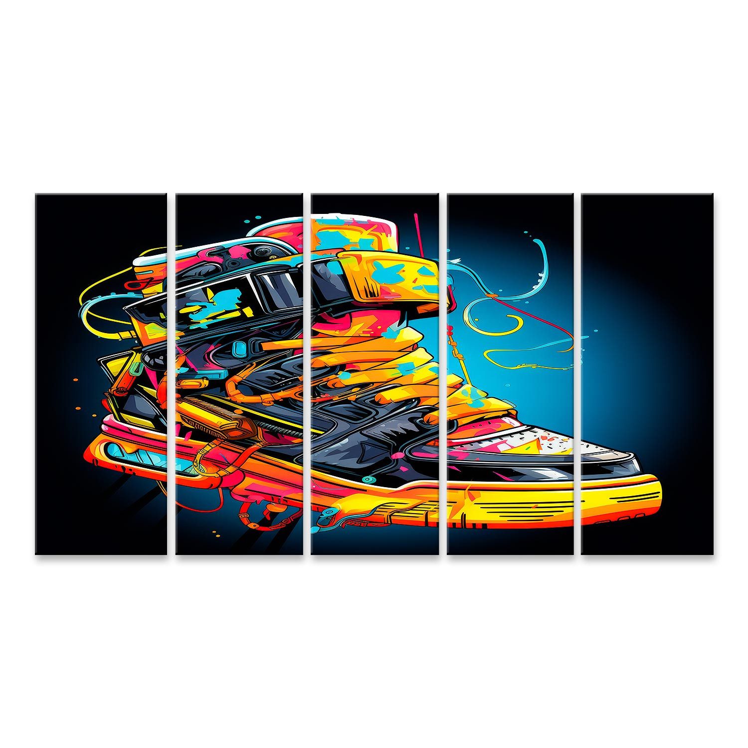 islandburner Leinwandbild Bunte Turnschuhe Bilder