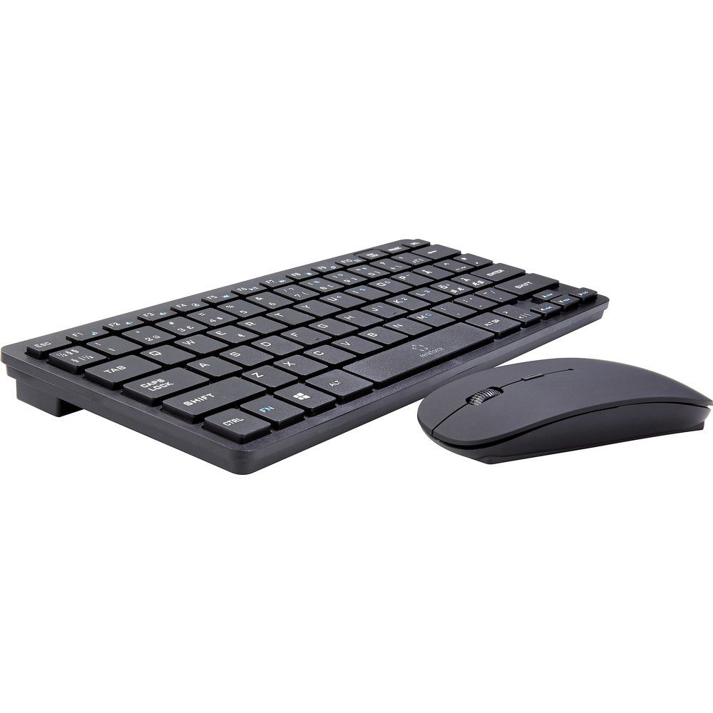 Renkforce Renkforce RF-KMC-410 Kabellos Tastatur, Maus-Set Deutsch, QWERTZ Schw Tastatur- und Maus-Set