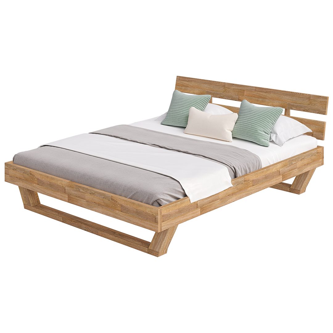 skølm Massivholzbett Nornir aus Eiche, natur günstig online kaufen