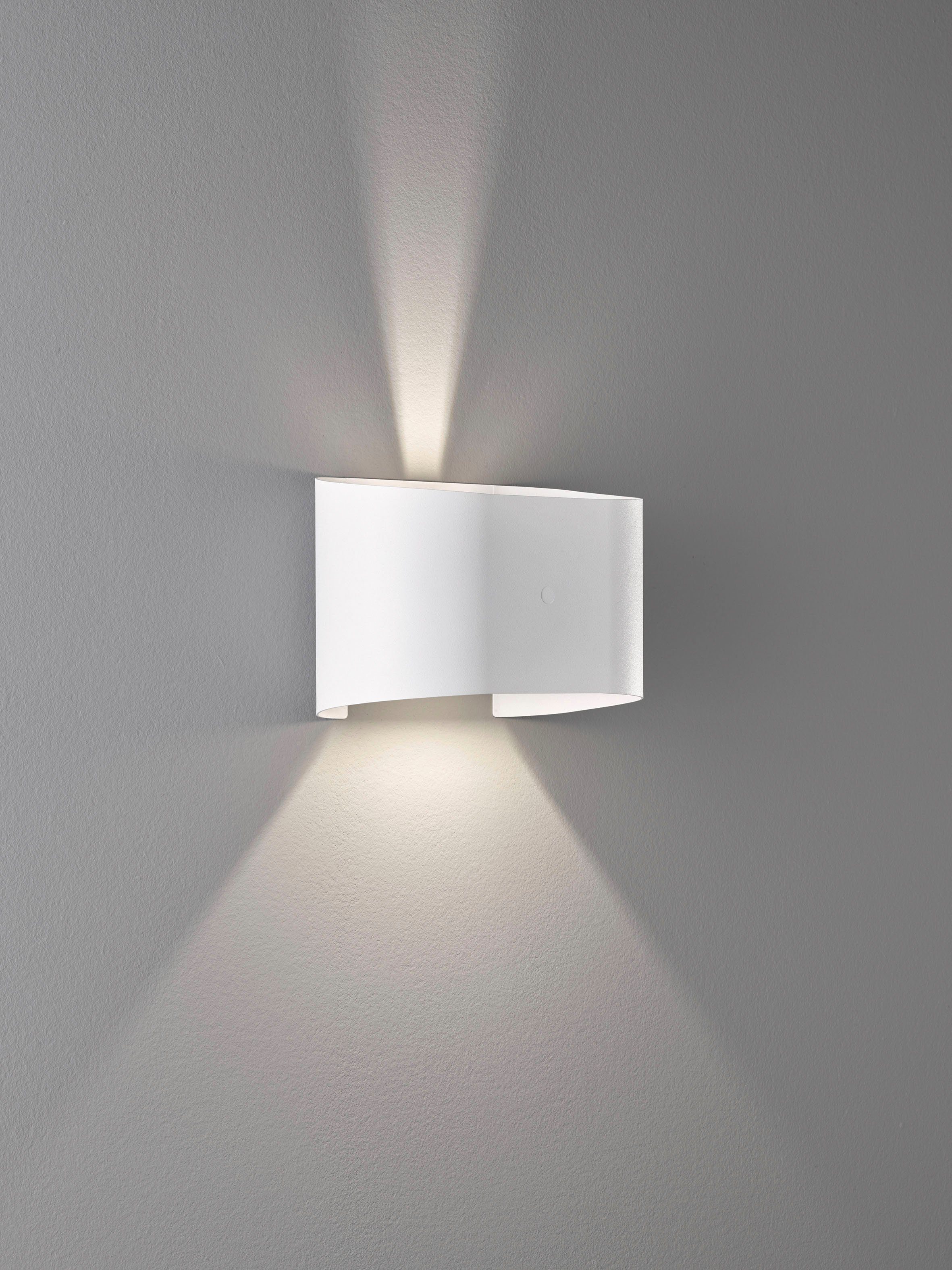 & integriert, LED FISCHER HONSEL LED Wall, fest Warmweiß Wandleuchte Ein-/Ausschalter,