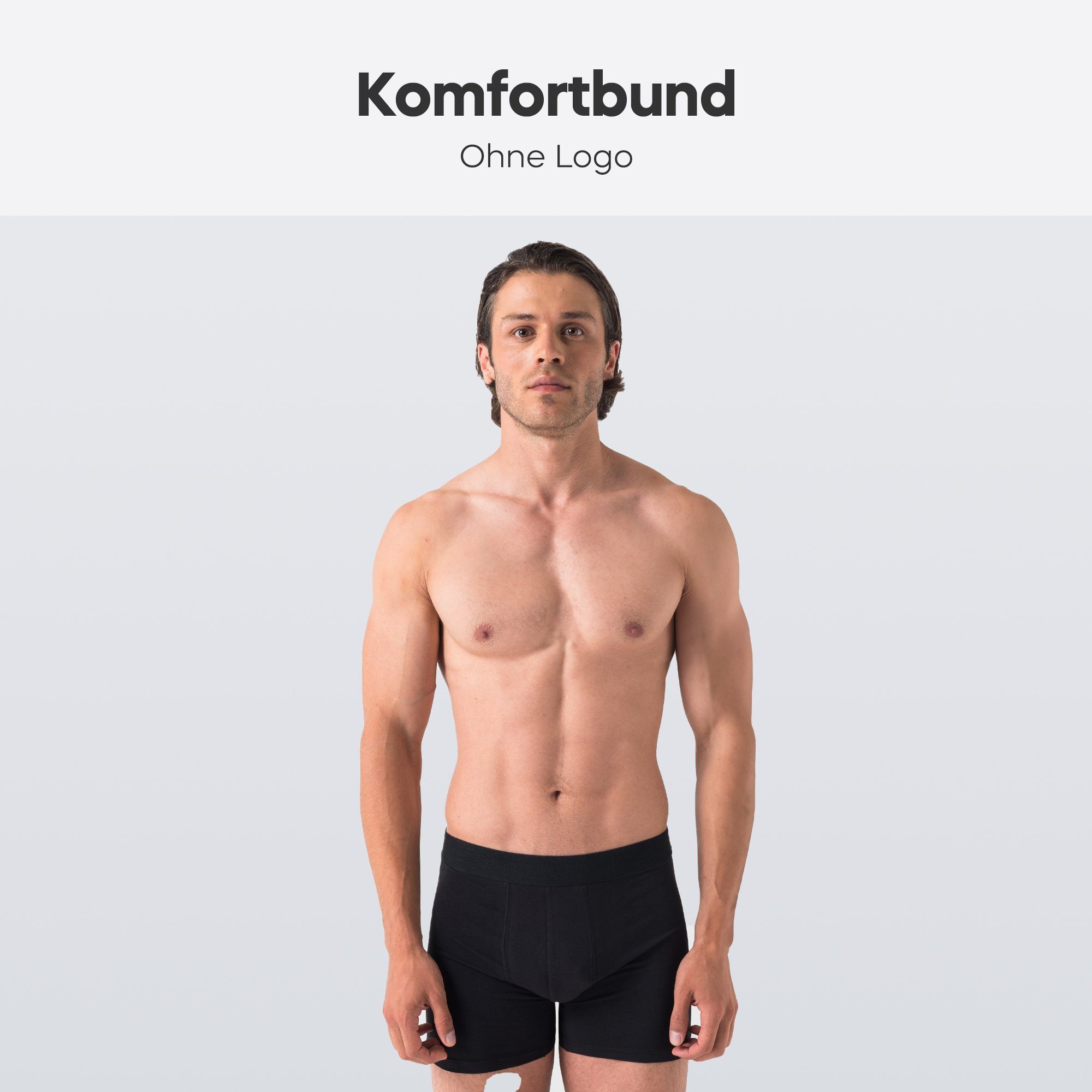 5-St., Baumwolle Barrio ohne 5er-Pack) Spar-Pack, Boxershorts Boxer Set, 13 Komfortbund, 3x mit Schwarz aus + 2x (Packung, Anthrazit Herren Retro Logo Unterhosen