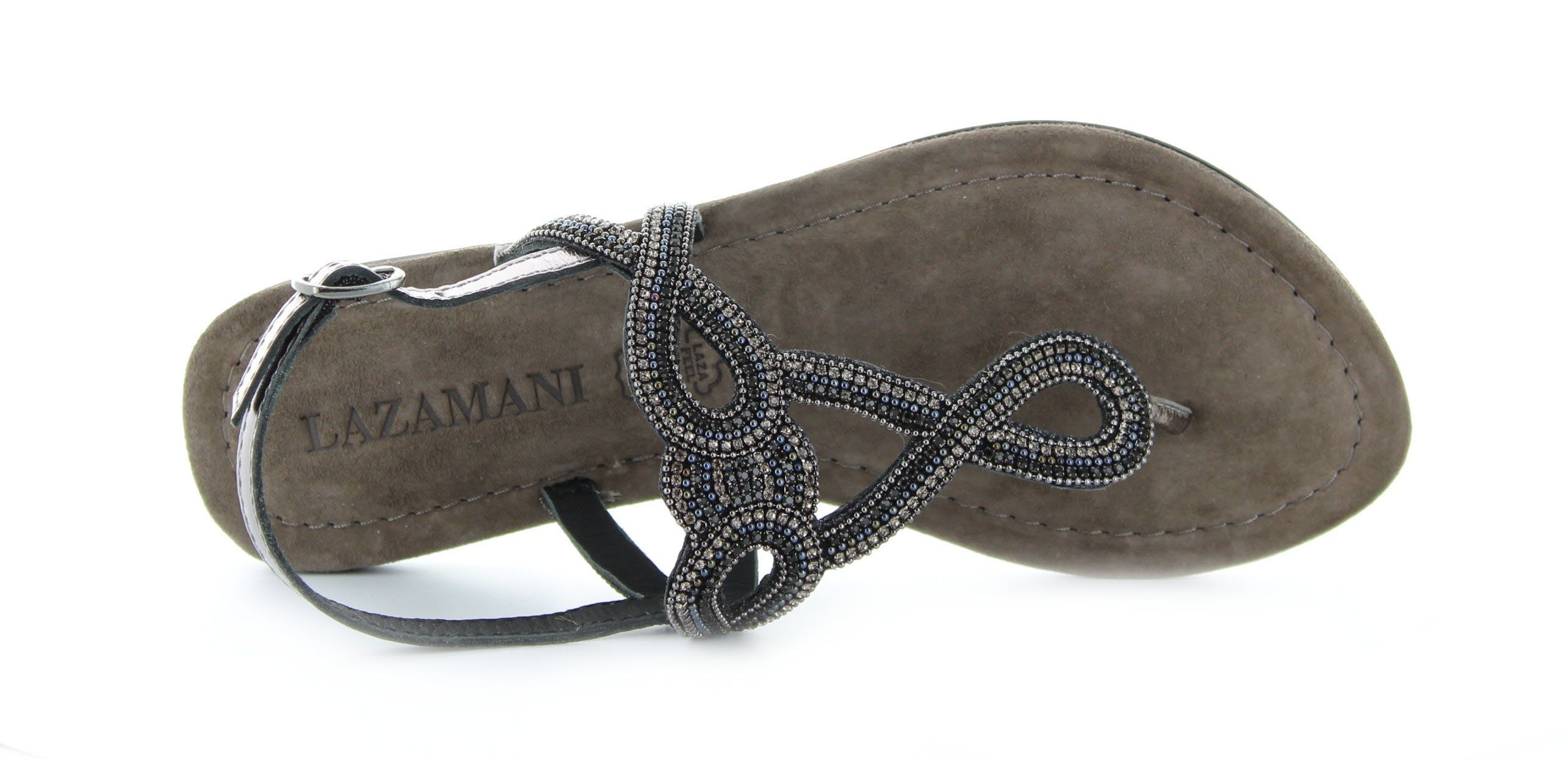 Sandale Bequeme pewter Passform Lazamani