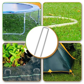 Randaco Bodenanker Erdanker Heringe 1000er Set, U-Form, 150*25mm Ø3mm, Gartenvlies, Freistehend, (50er Set, Erdanker, Heringe, Erdnagel, Zeltheringe), Wiederverwendbar, Einfach zu bedienen