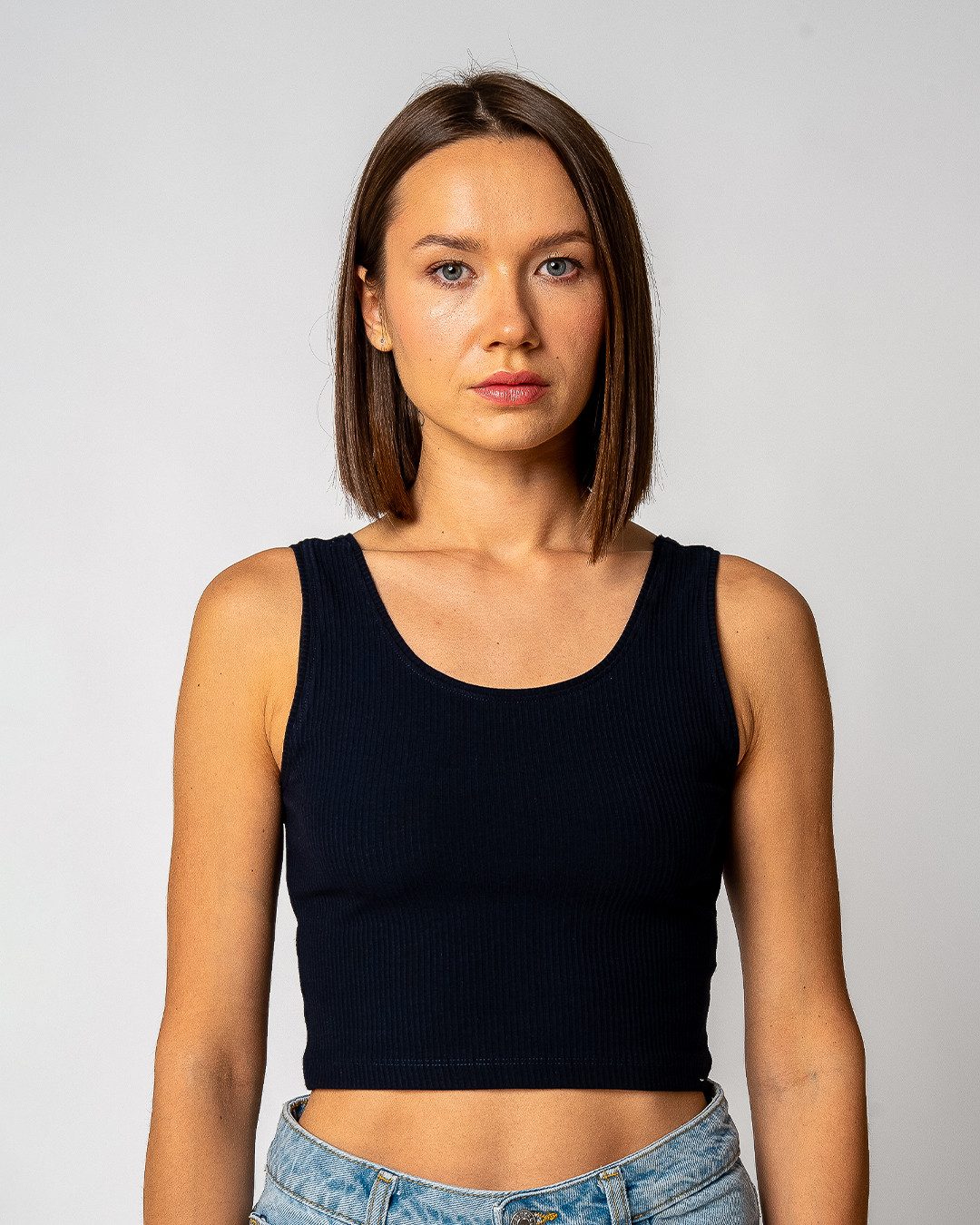 GORG Crop-Top Damen Geripptes Cropped Top aus Bio-Baumwolle & TENCEL Modal günstig online kaufen