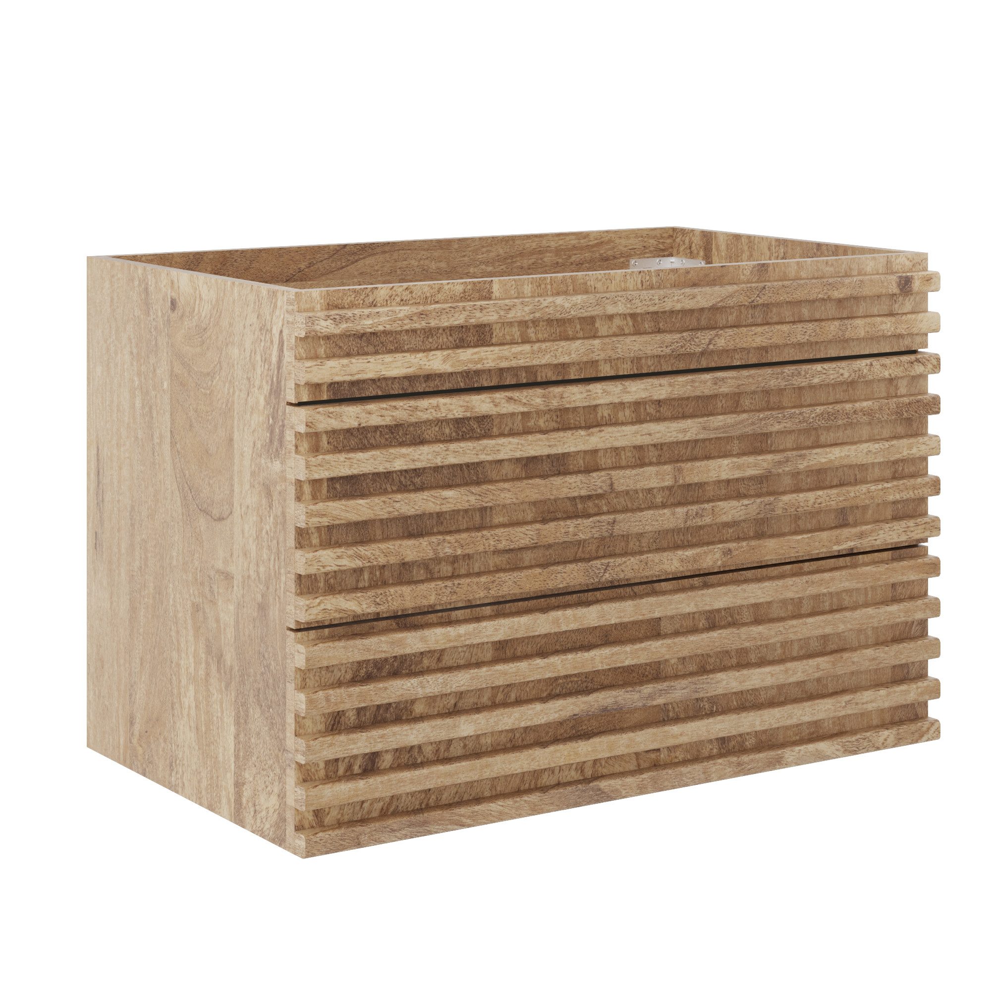 UEV Waschbeckenunterschrank 60cm/75cm/90cm hängend Holz (Waschtischunterschrank, Badmöbel für Gäste WC) Soft-Close System, Unterschranke fürs Bad