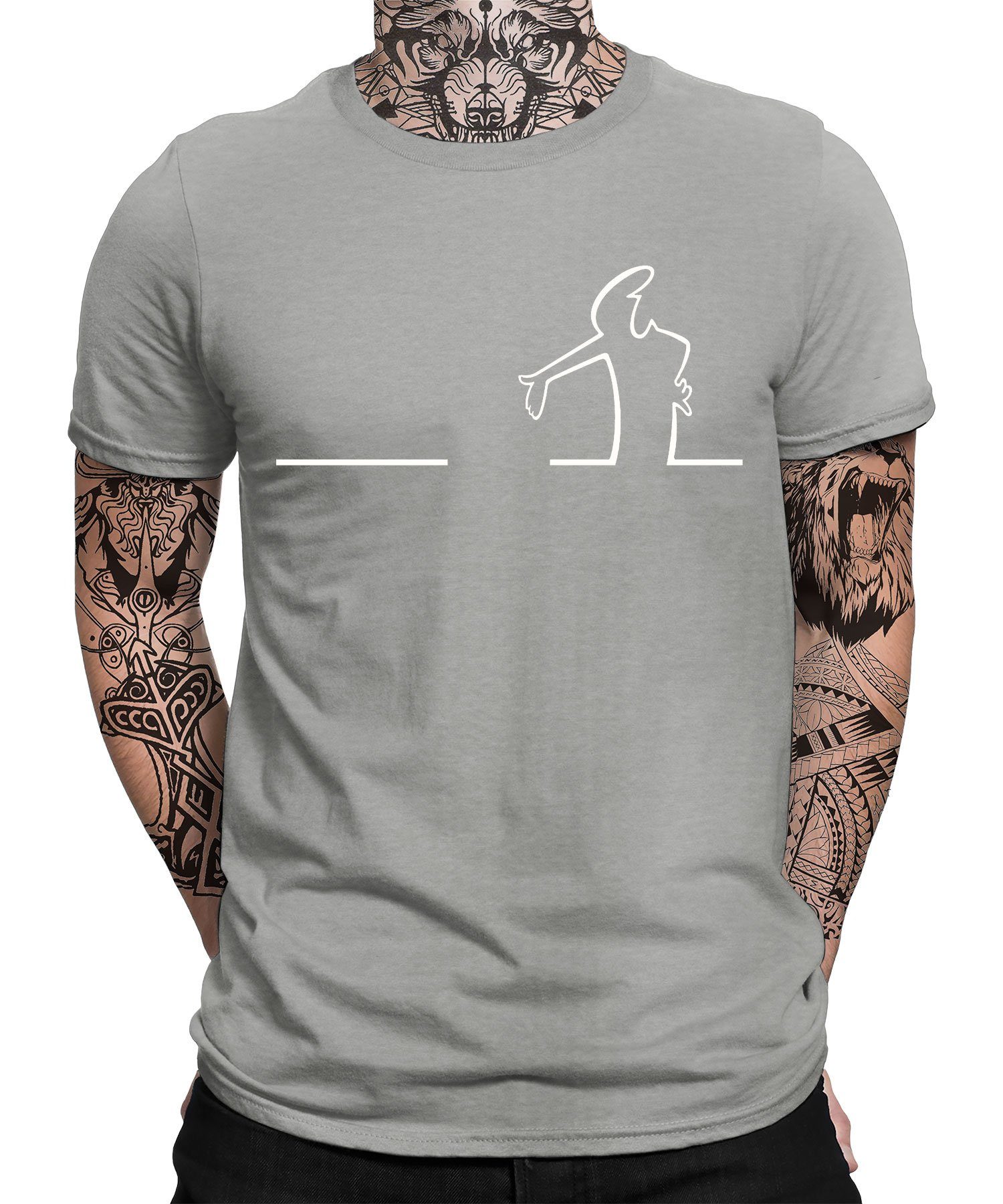 Balum Linea Formatee Herren Quattro Grau (1-tlg) T-Shirt La Lui Kurzarmshirt Heather