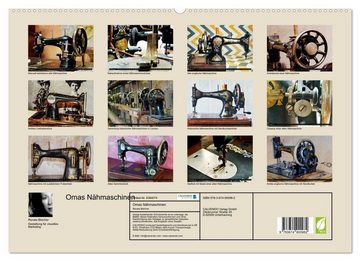 CALVENDO Wandkalender Omas Nähmaschinen (Premium, hochwertiger DIN A2 Wandkalender 2023, Kunstdruck in Hochglanz)