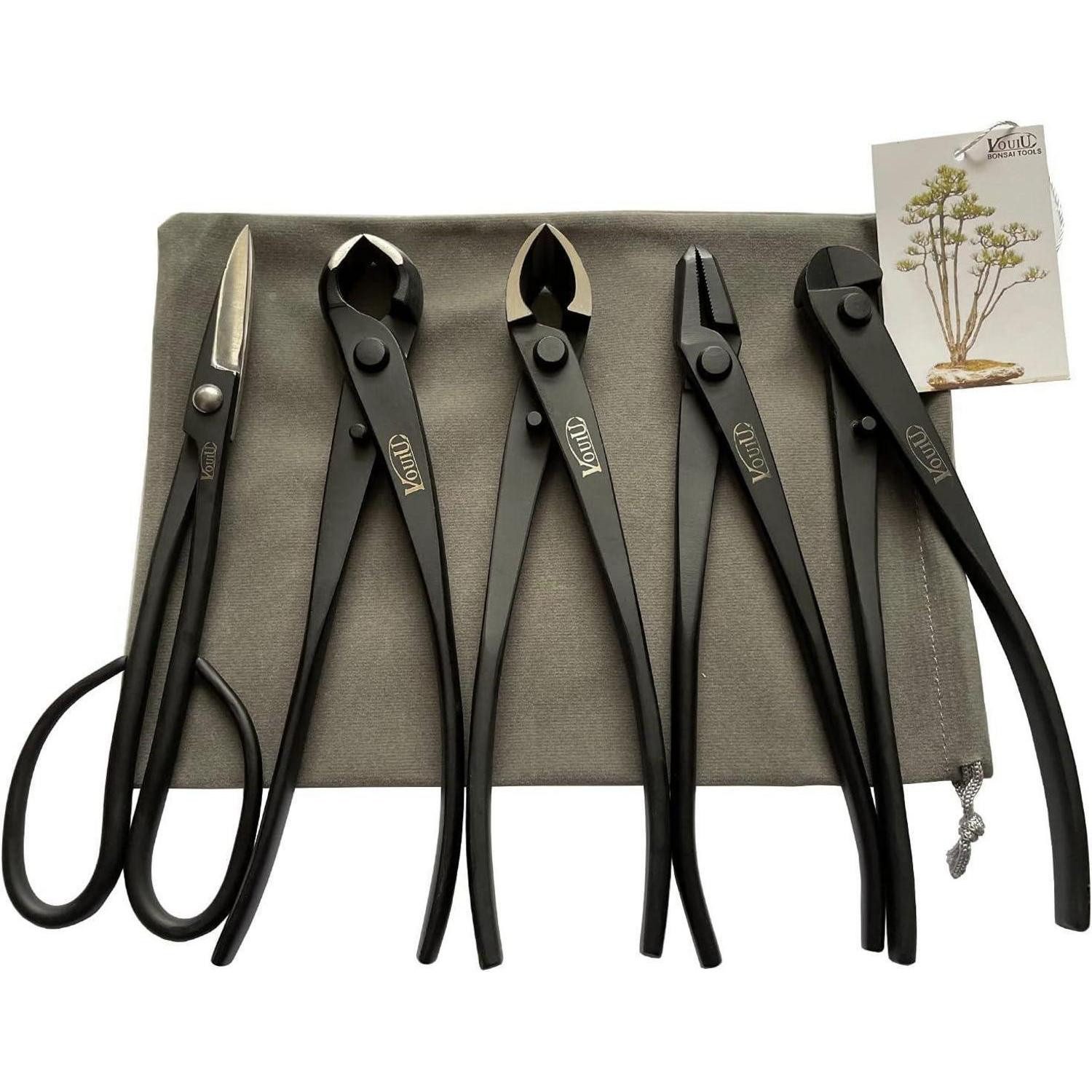 LuxusKollektion Scheren-Set 5tlg Bonsai Werkzeug Edelstahl Schneidset