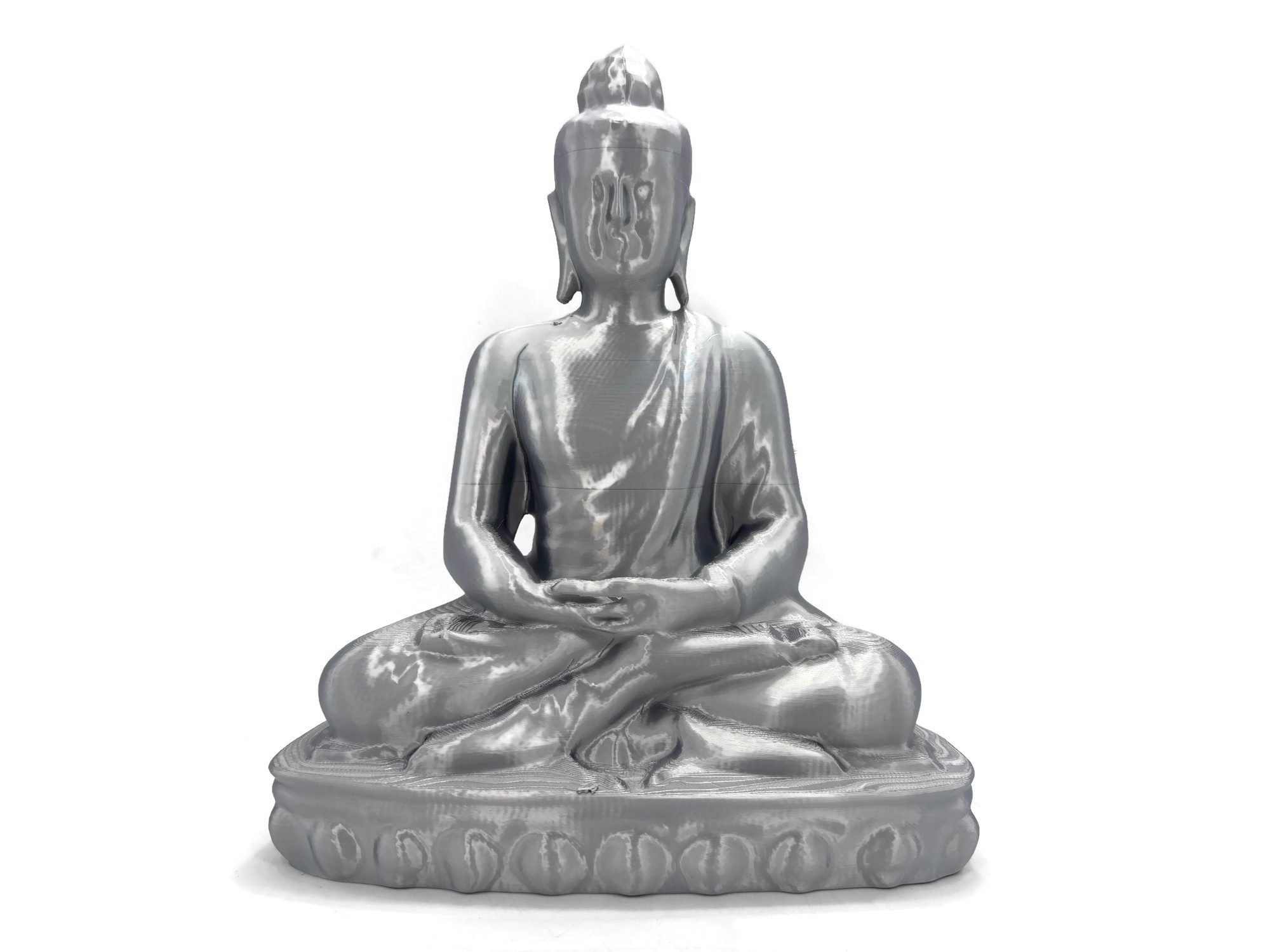 eXODA Skulptur Buddha Mangala Silber sitzende günstig online kaufen