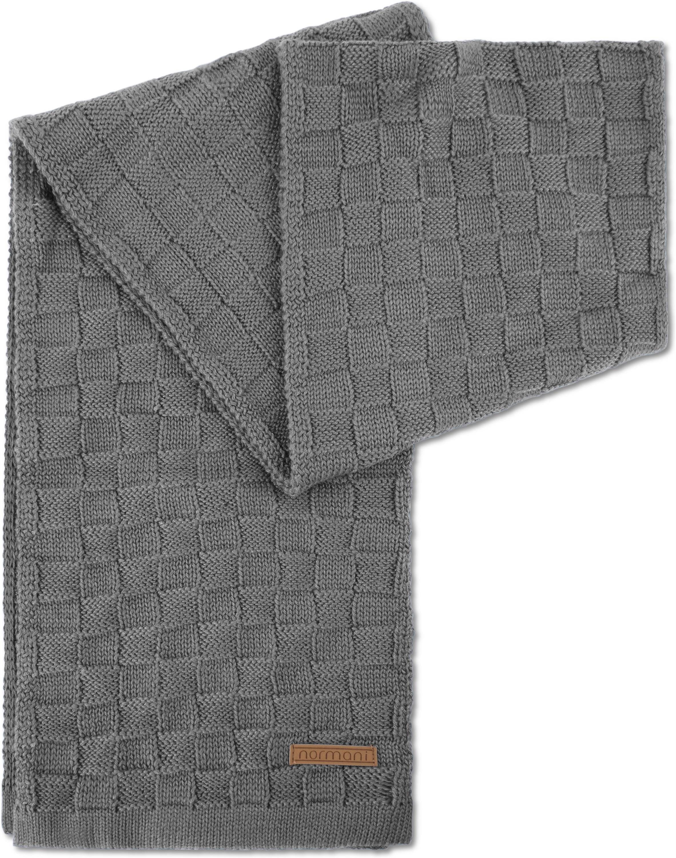normani Strickmütze Winterset aus Merinowolle Schal und Mütze Muster