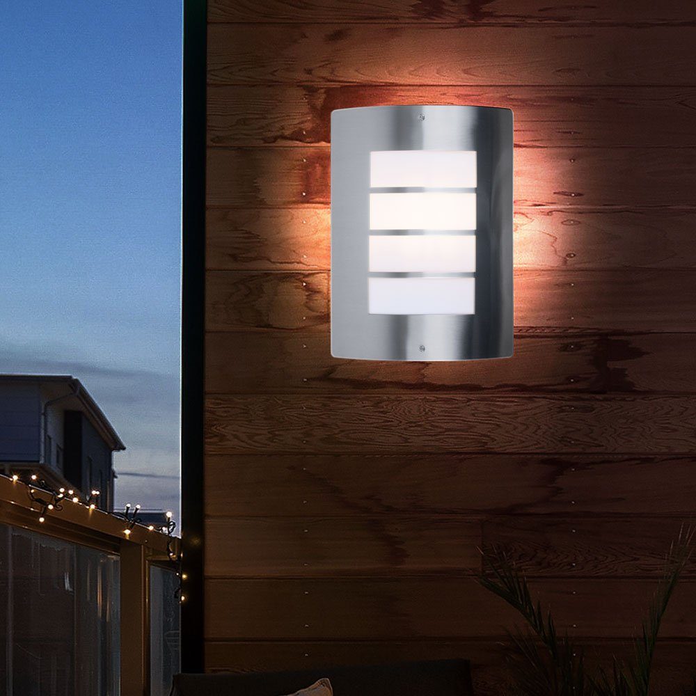 Lampe Außen nicht Park inklusive, Beleuchtung Leuchtmittel Edelstahl Veranda Leuchte Wand Außen-Wandleuchte, IP44 etc-shop