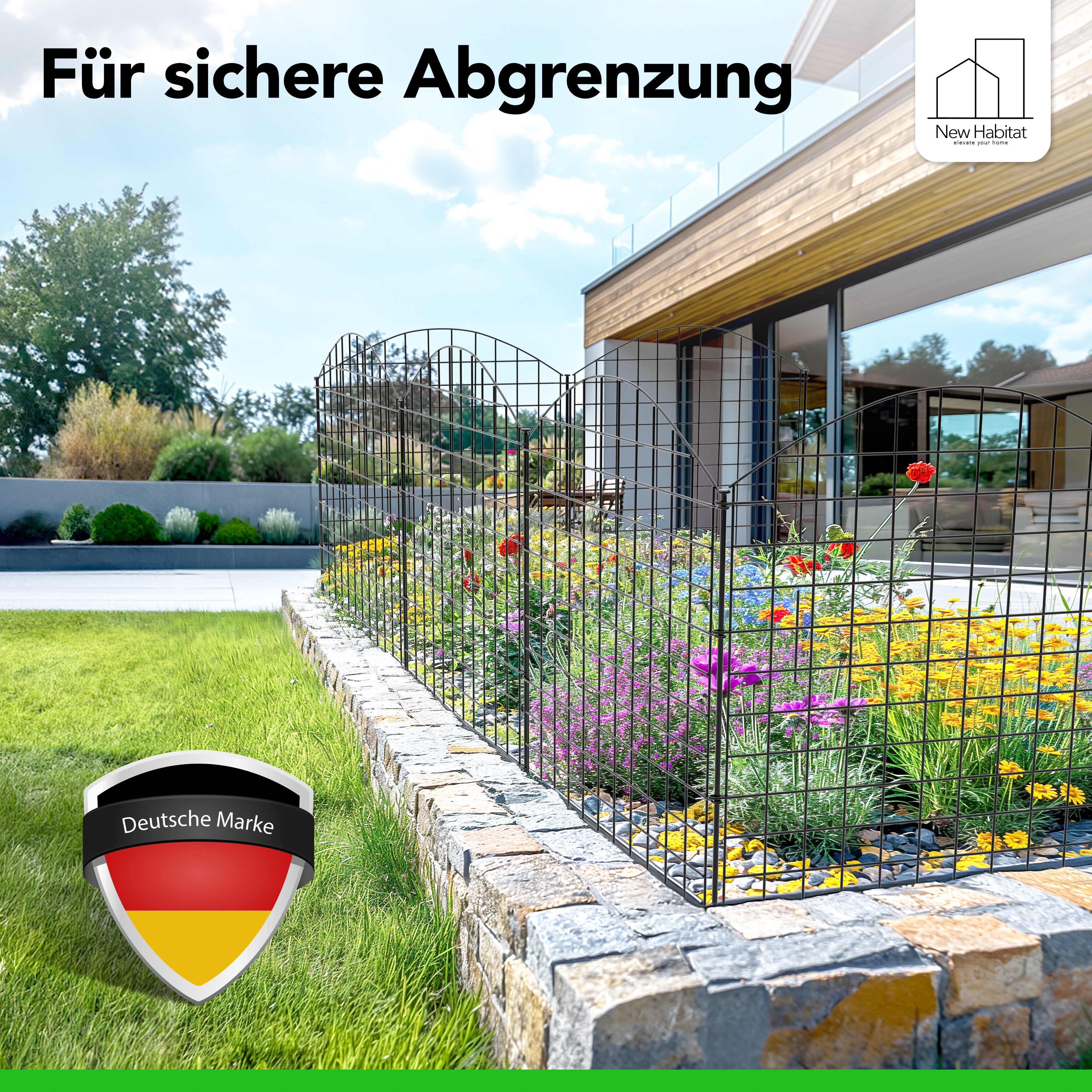 NewHabitat Teichzaun Steckzaun Zaun Gartenzaun Hundezaun günstig online kaufen