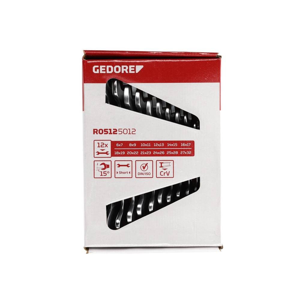Gedore Red Ringschlüssel Doppelmaulschlüssel-Satz kurz SW 6 - 32 mm 12-teilig 3300961
