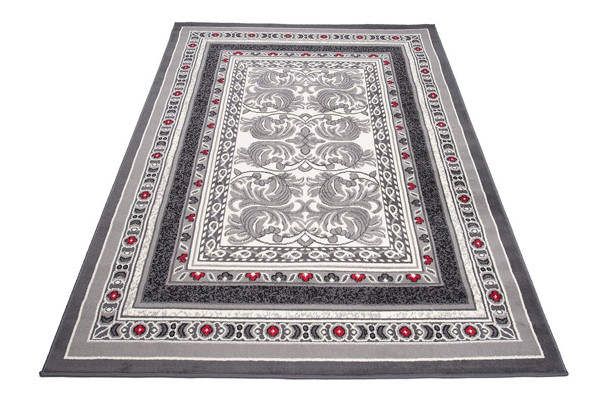 Mazovia Designteppich Modern Teppich Kurzflor Wohnzimmerteppich Robust und pflegeleicht GRAU, 250 x 300 cm, Fußbodenheizung,Allergiker geeignet,Farbecht,Pflegeleicht,Geometrisch