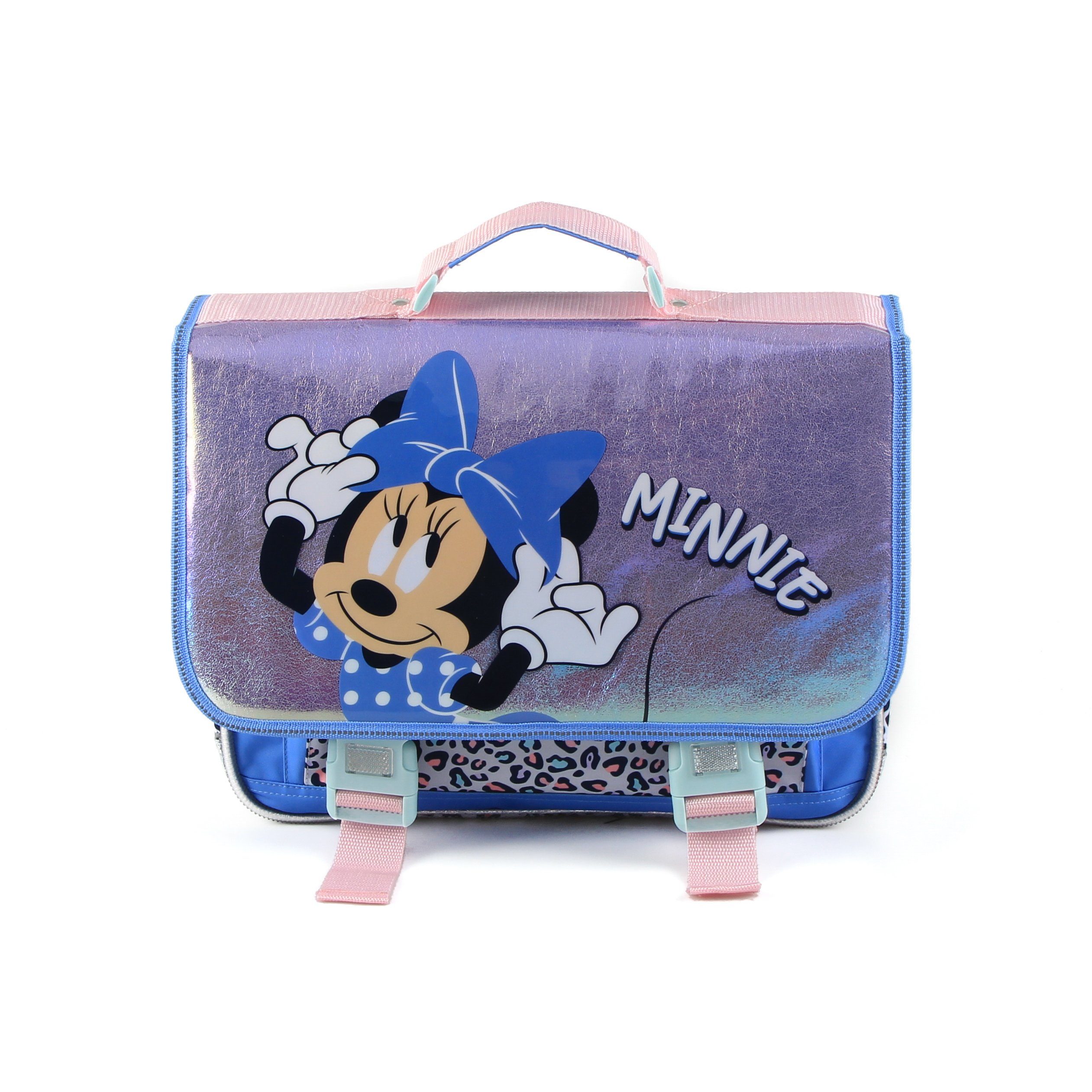 [Japanisches limitiertes Modell] Disney Minnie Mouse Schulrucksack Leopard Schulrucksack Schleife Kinder Blaue für 41 cm Schultasche