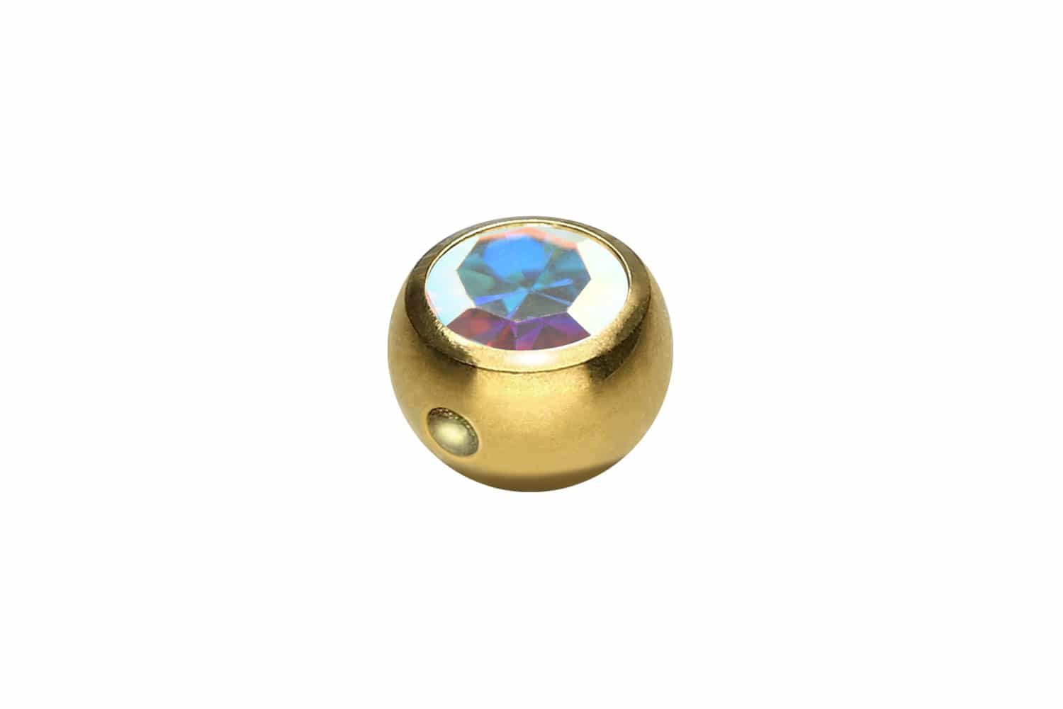 PIERCINGLINE Piercing-Set Chirurgenstahl Klemmkugel KRISTALL (Klemm-Aufsätze, 1-tlg)