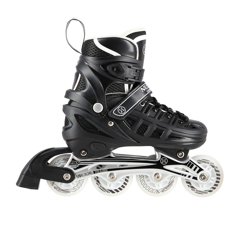 NILS EXTREME Inlineskates Kinderinliner Rollschuhe Schlittschuhe, (Spar-Set, 2-St., 39-42), 4-in-1, LED-Rollen, größenverstellbar, ABEC 7