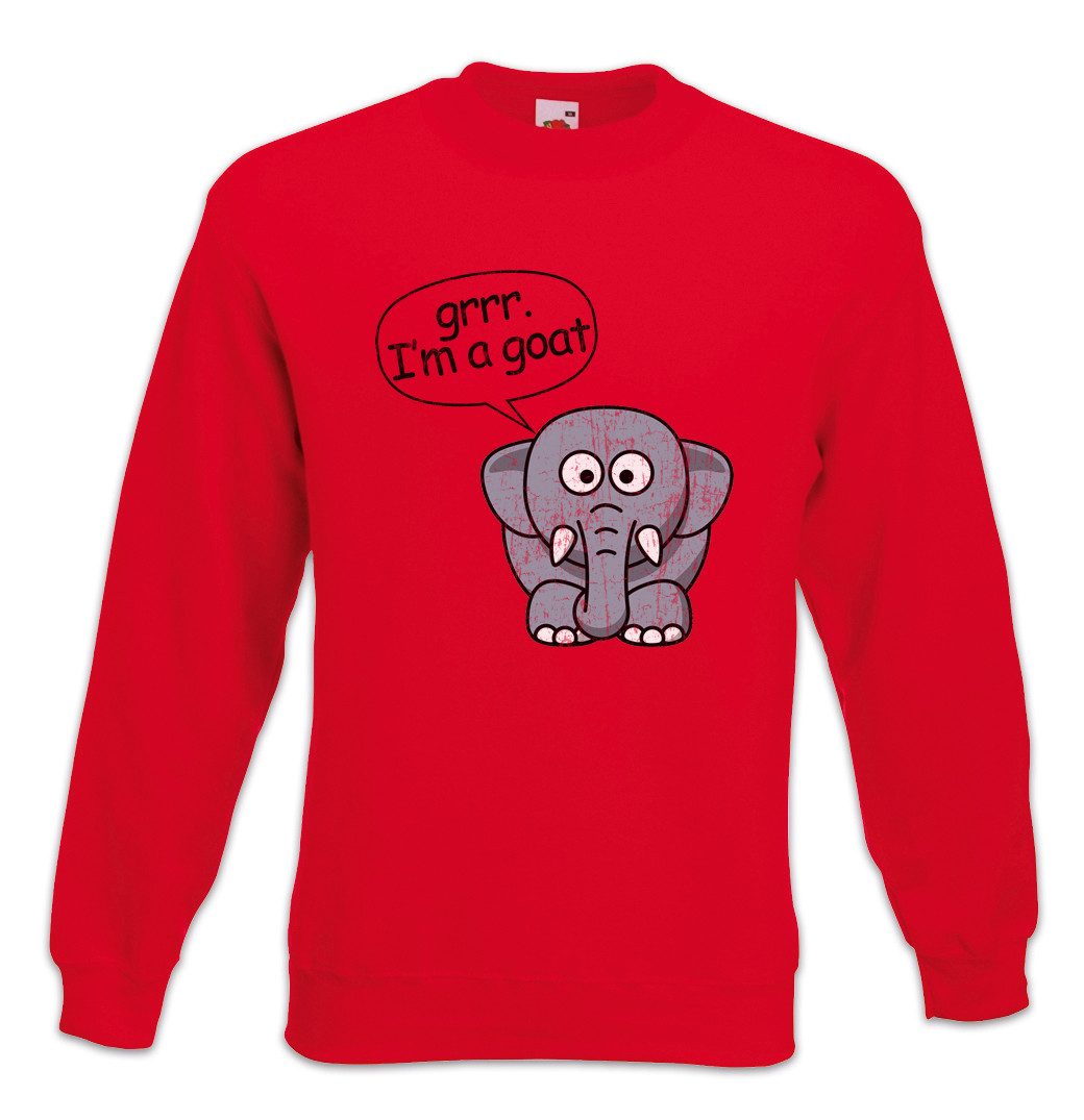 Sweatshirt Elephant I'm A Goat Sweatshirt Braaalooo Modern Ziege Comic Elefant