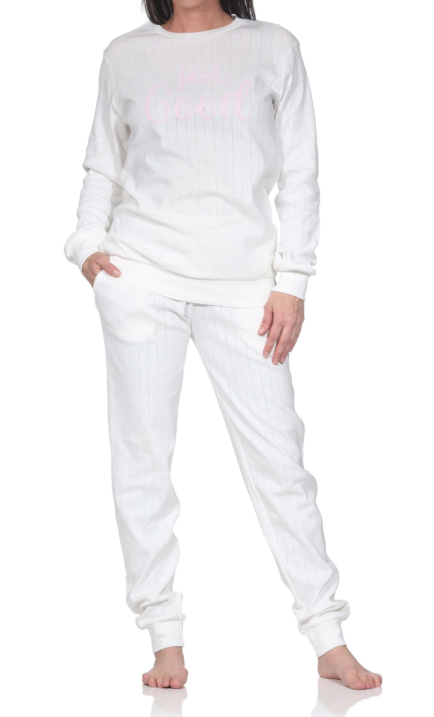 Normann Pyjama Normann Damen Pyjama in Kuschel Interlock Qualität +auch in Übergröße