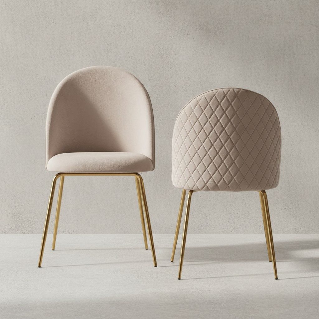 KADIMA DESIGN Esszimmerstuhl Skandinavischer Küchenstuhl 2er Set mit Diaman günstig online kaufen