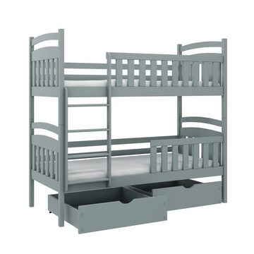 Horten Etagenbett Etagenbett / Stockbett Frankfurt mit Rausfallschutz für 2 Kinder (Spar-Set)