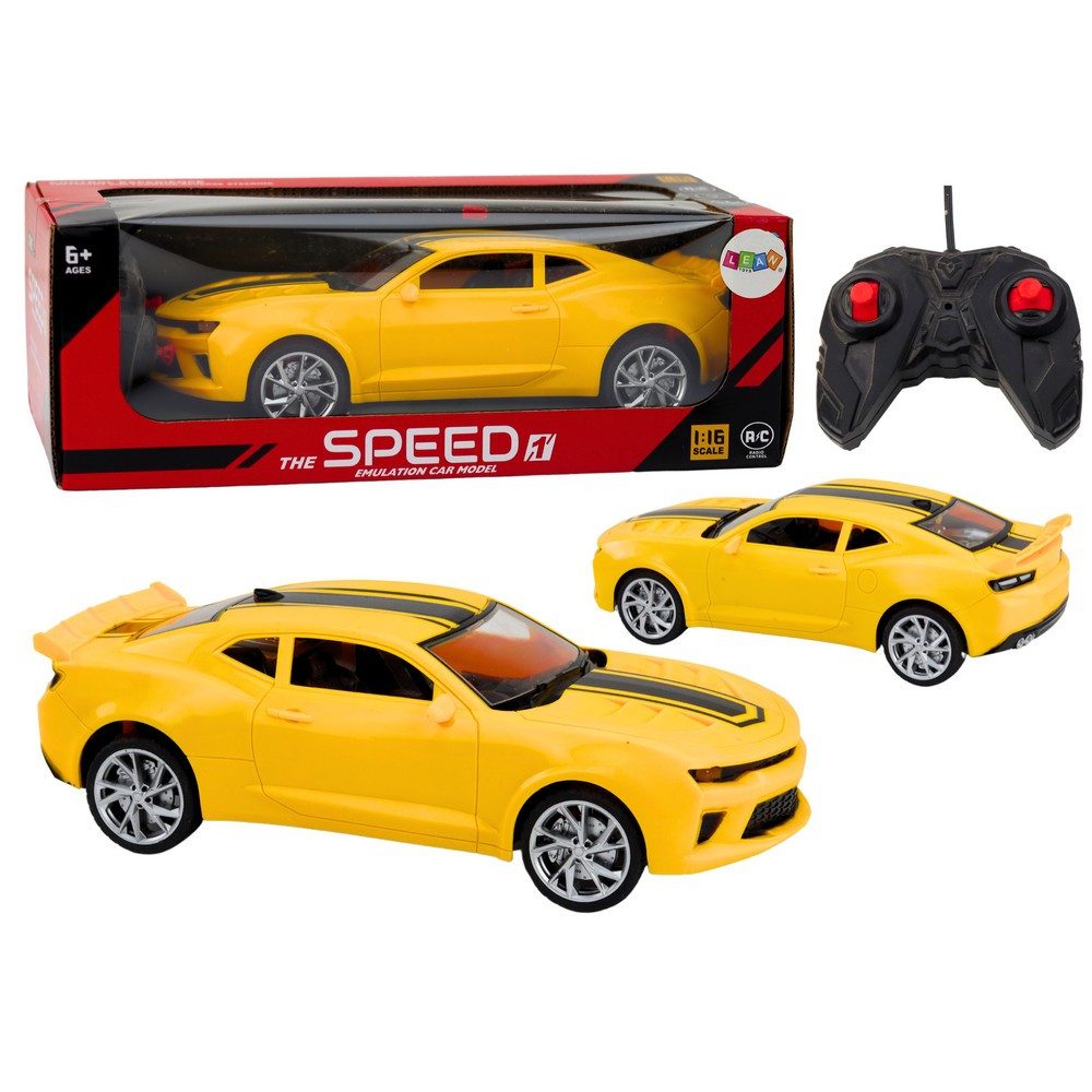 LEAN TOYS RC-Auto Rennwagen Sportflitzer Funkfahrzeug (Spar-Set, 1-tlg., 23 x 10,5 x 6 cm Licht), Maßstab 1:18, Lichteffekte, Gummireifen, 27 MHz