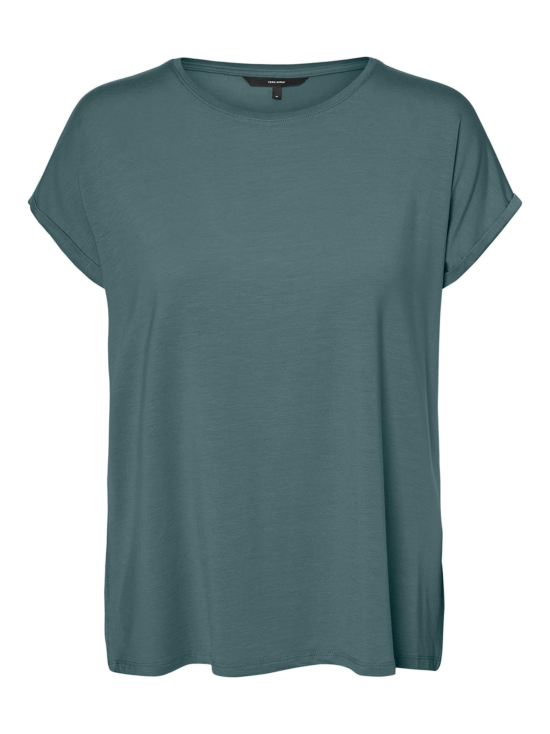 Vero Moda VMAVA GAJRS PLAIN SS Rundhalsshirt TOP Atlantic NOOS North