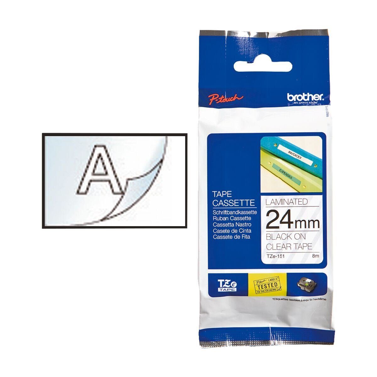 Brother Beschriftungsband Tze, 24 mm x 8 m, 24,00 mm x 8,00 m, laminiert