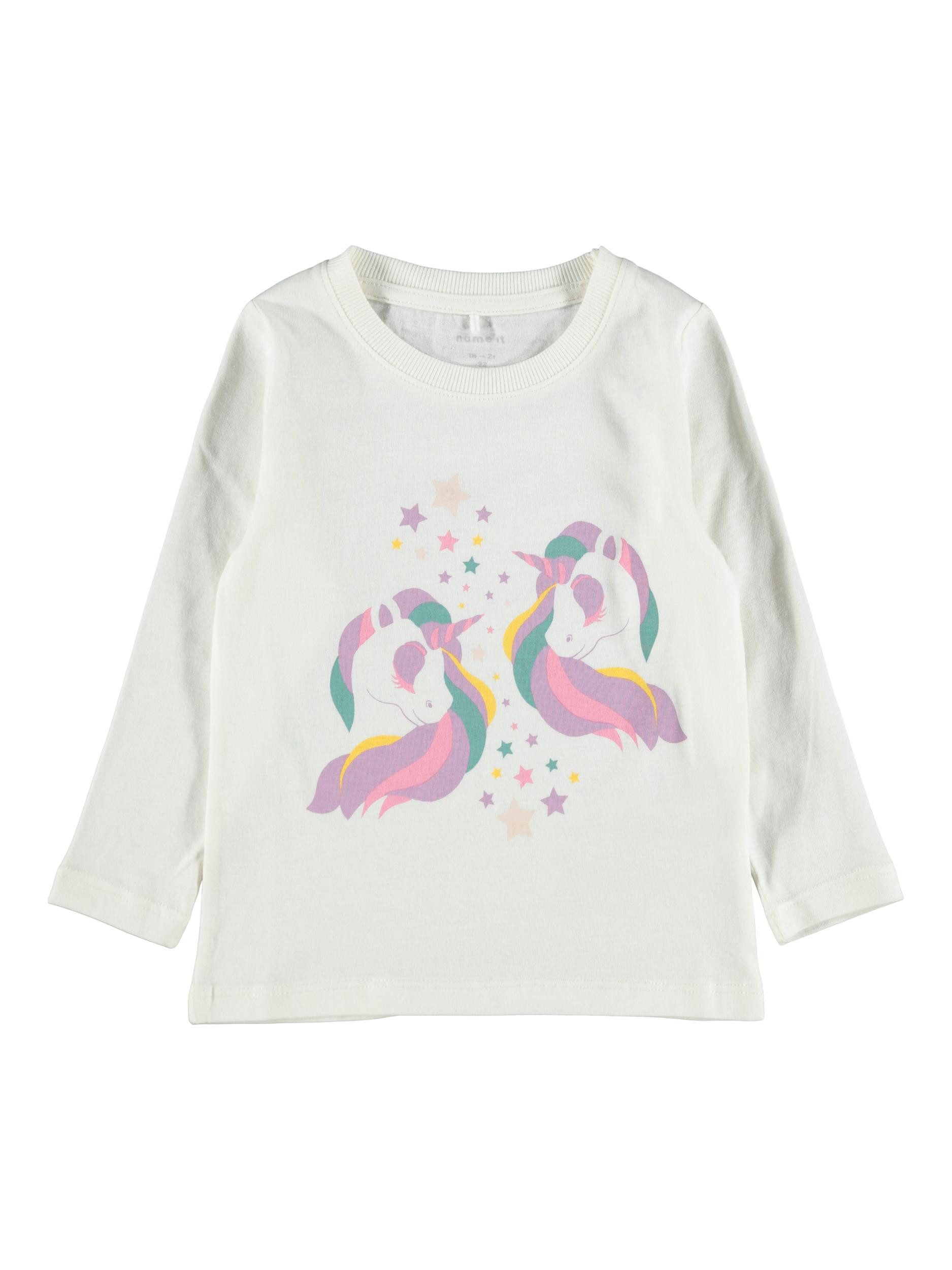 Langarmshirt Mädchen T-Shirt Unicorn-Motiv