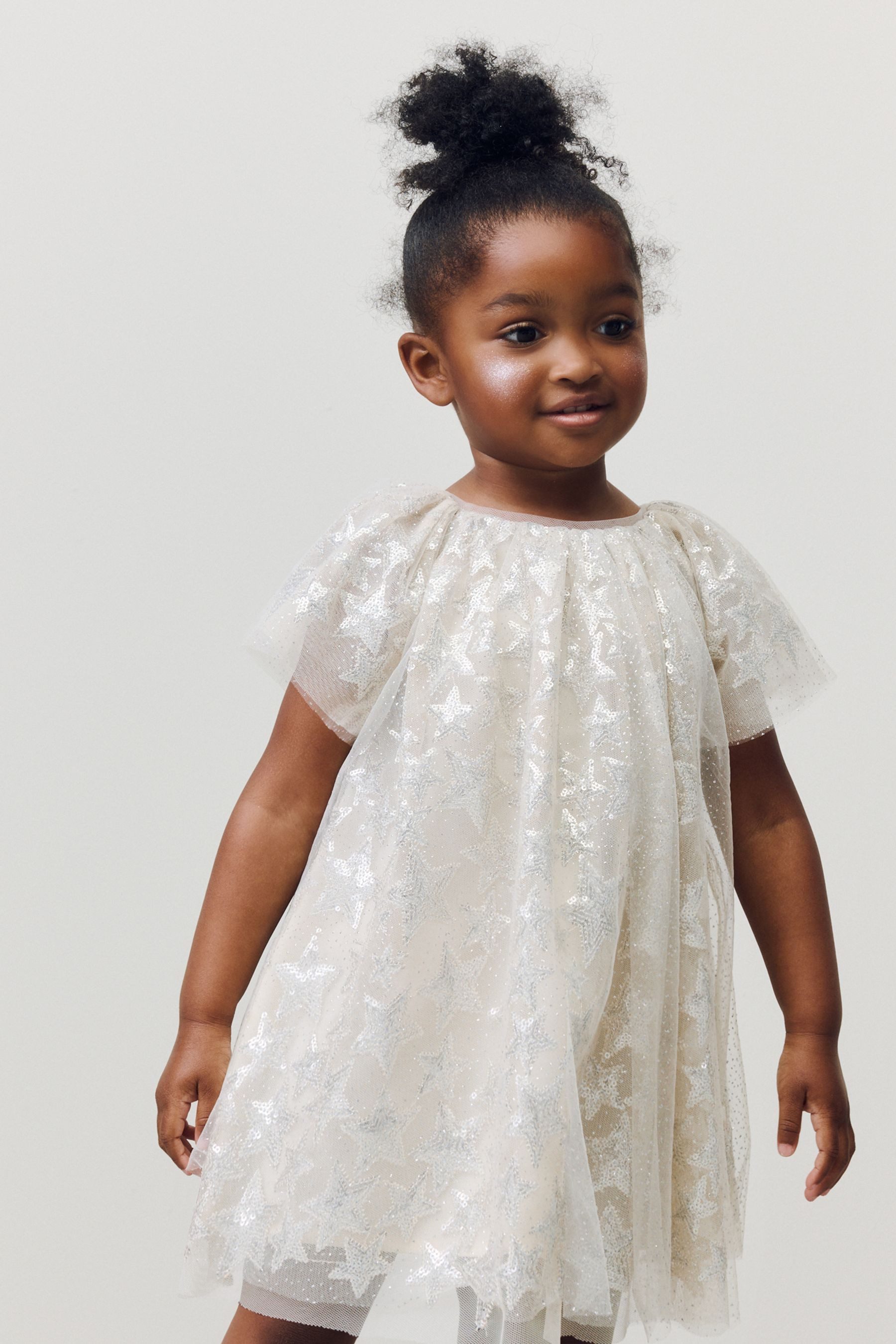 Next Partykleid Partykleid mit Mesh-Rock und Pailletten (1-tlg)