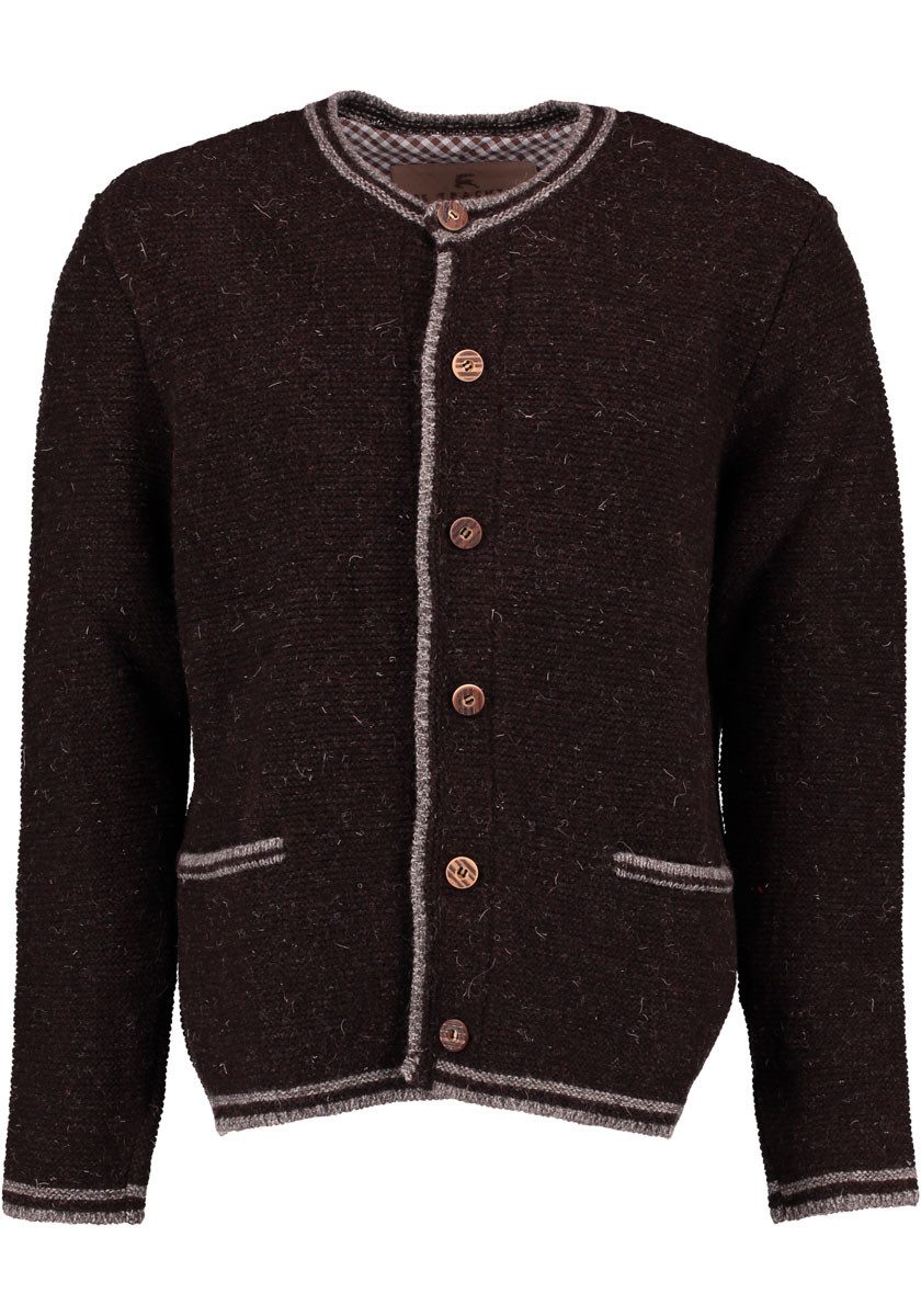 German Wear Trachtenstrickjacke OST-10 Trachten Wolljanker Strickjacke aus Wolle