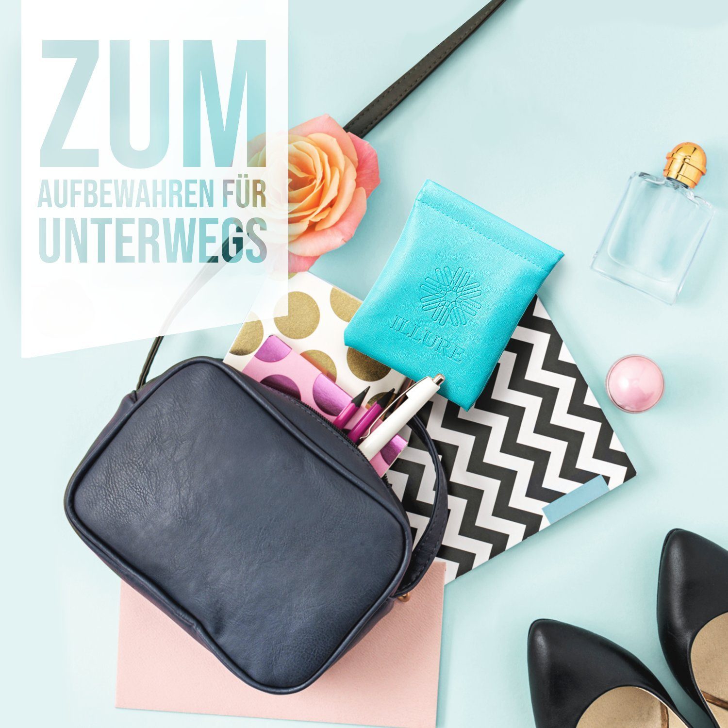 ILLURE BH-Einlagen Nippelpads – Nipple Cover Brustwarzenschutz -Wiederverwendbar&waschbar, mit kleiner Tragetasche für diskreten Transport im Alltag