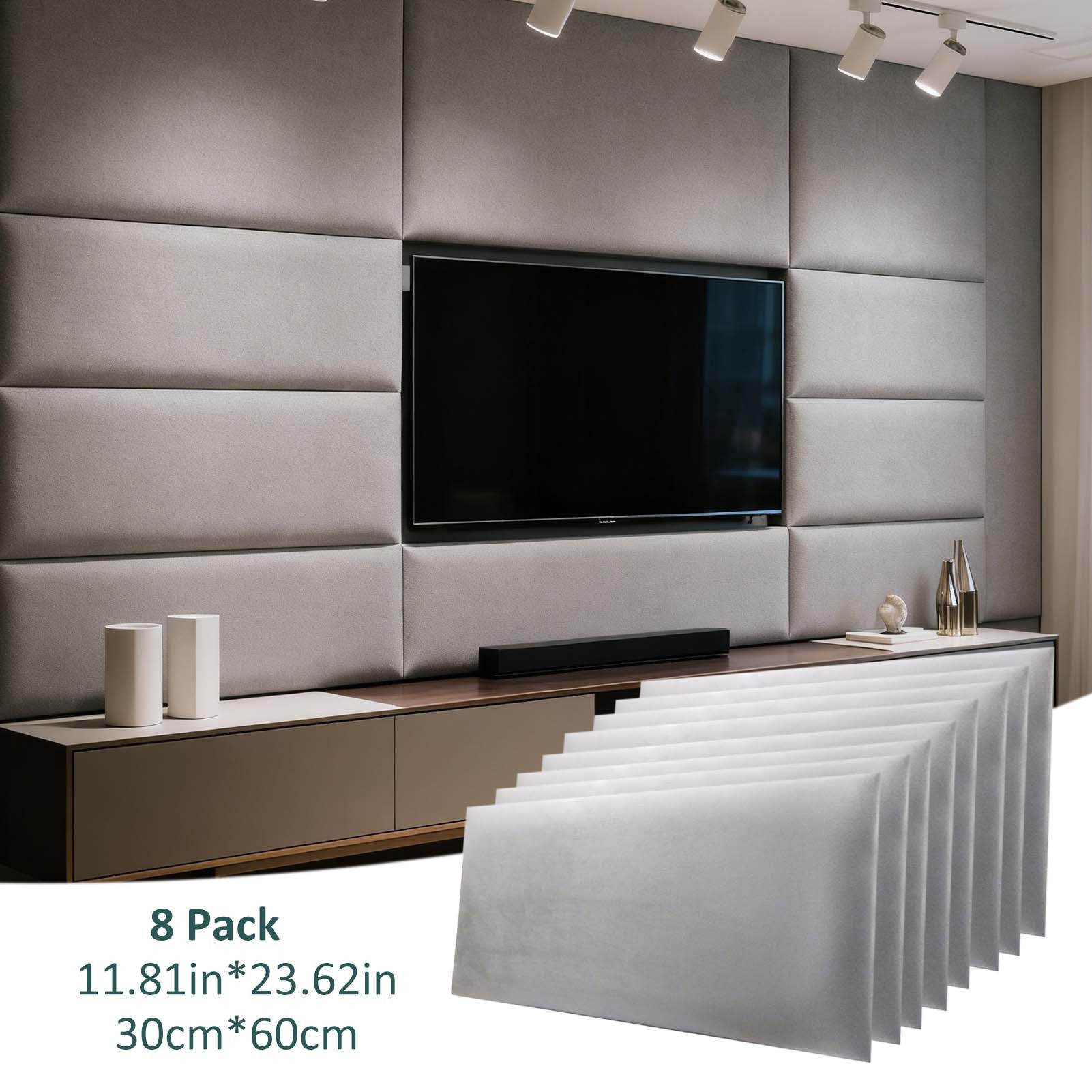 Mejale Wandpolster Wandkissen Wandmontiertes 3D gepolsterte für Schlafzimmer 30x60cm, (8 St)