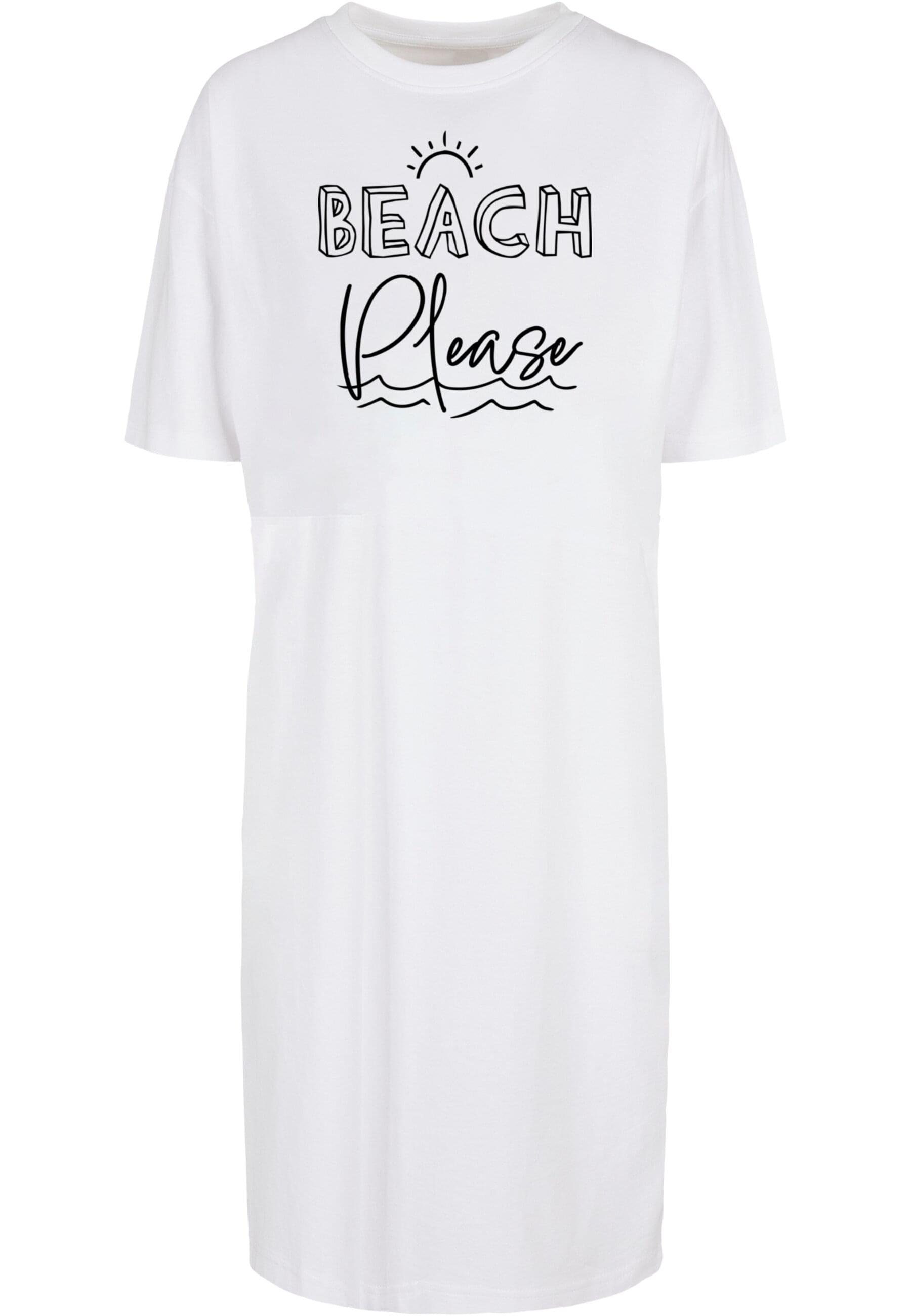 Dress Damen Tee Stillkleid (1- Oversized Ladies Merchcode Beach tlg) Please Slit