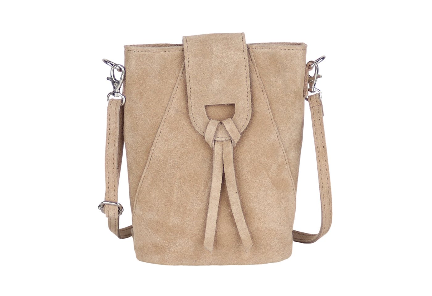 MIRROSI Umhängetasche Damen Crossbody Bag, Echtleder Made In Italy, 14,5x19x6cm