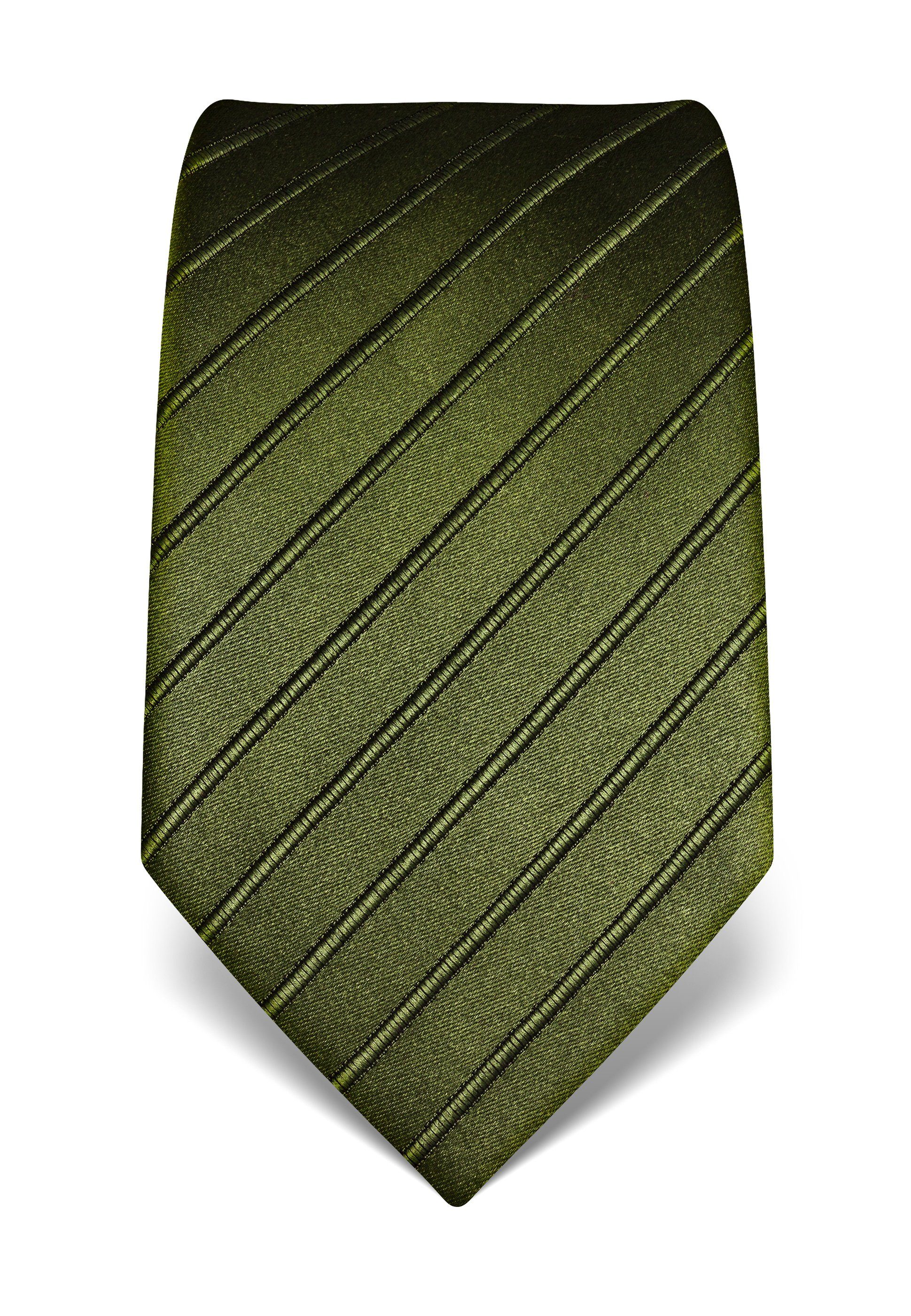 Krawatte Vincenzo Boretti dunkelgrün gestreift