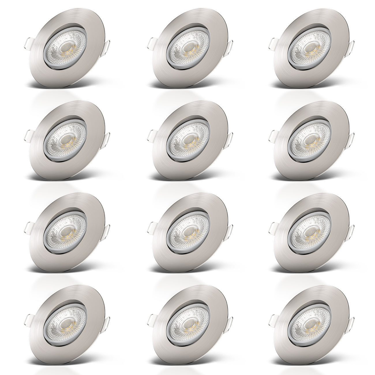 B.K.Licht LED Einbaustrahler SET Einbauleuchten 90mm günstig online kaufen