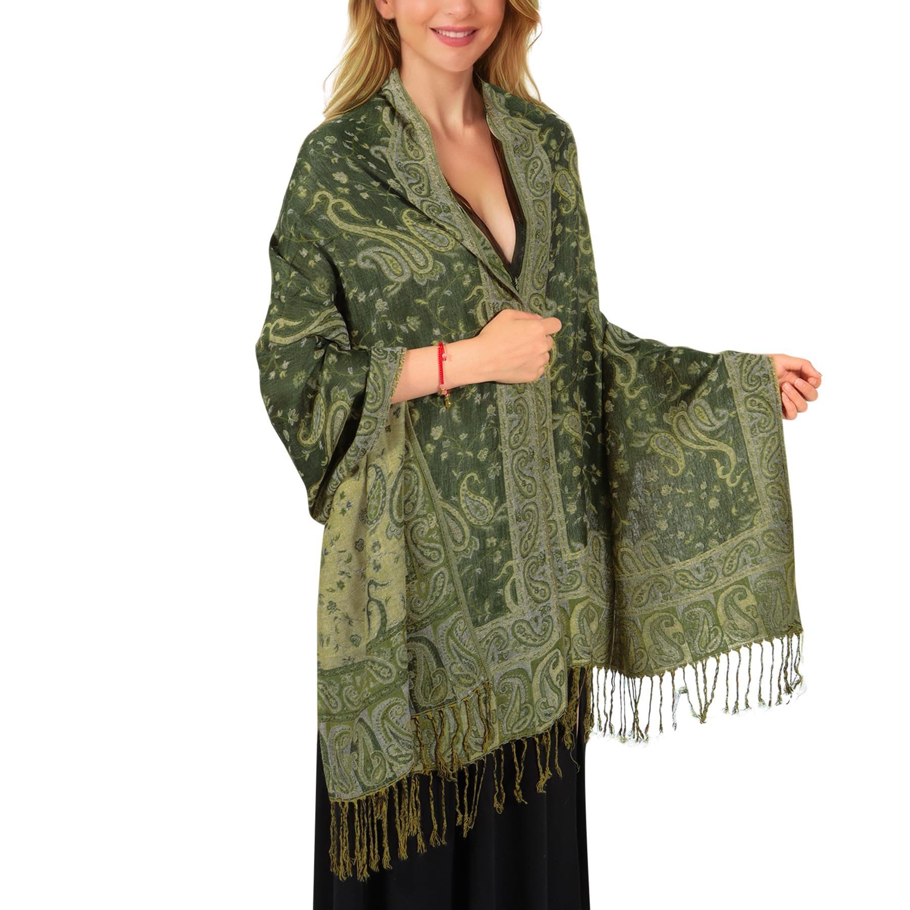 Zaewry Modeschal Damen Kaschmirimitat-Schal, Elegant Weich Schultertuch Schal, Schals und Umhänge für Abendkleider, Festivals und alle Anlässe