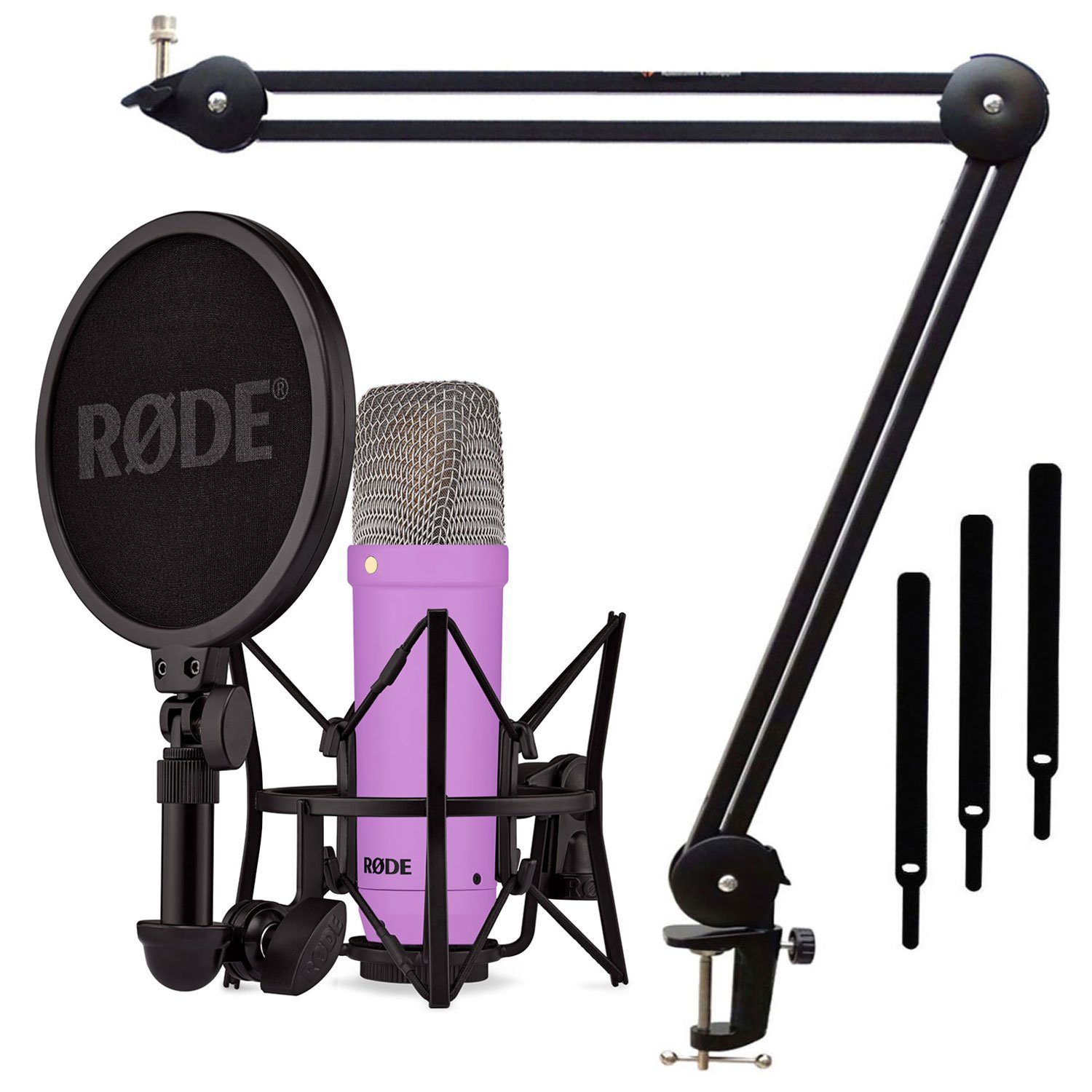 Mikrofon Rode NT1 Signature Purple Mikrofon Lila mit Gelenkarm