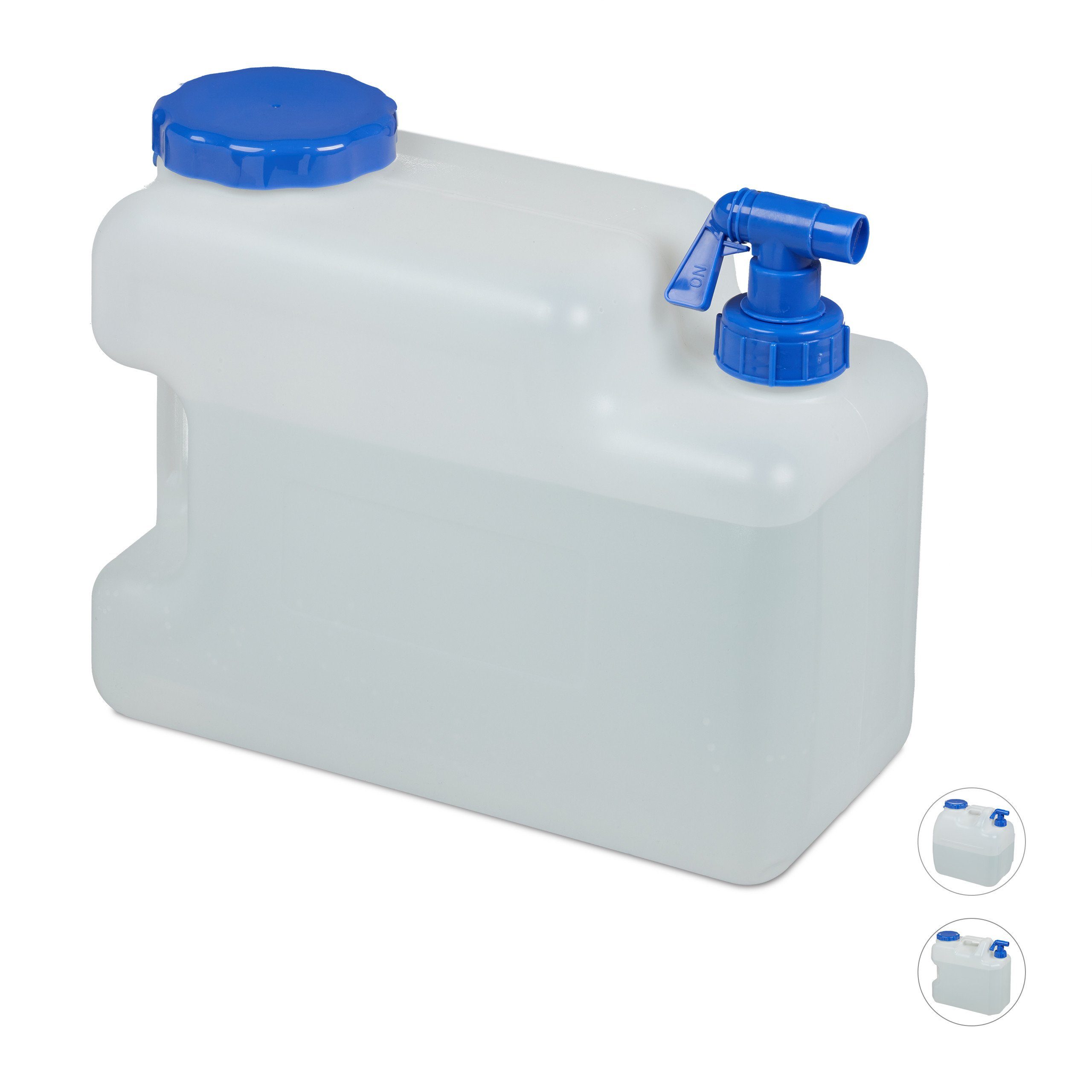 2 x 20 L blau Behälter Plastik Kanister Wasserbehälter Camping Outdoor +  Hahn.