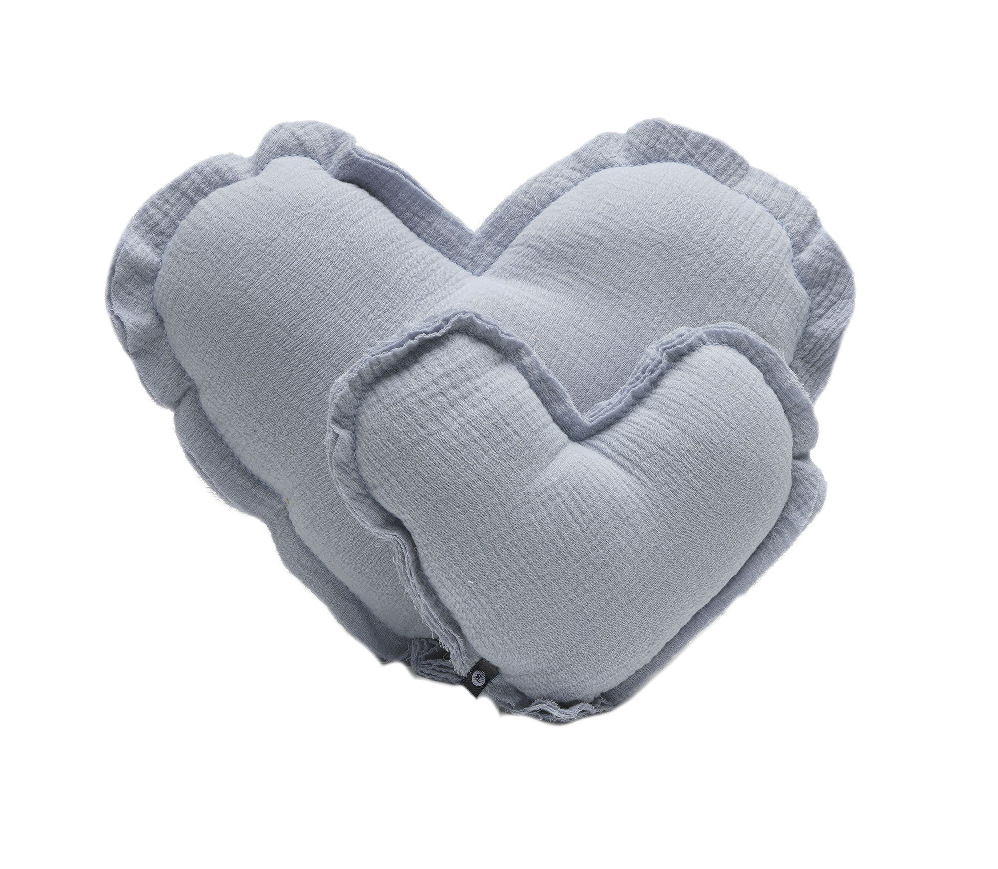 von Herzen Babykissen Musselinkissen Herz aus 100% Baumwolle, Dekokissen Ku günstig online kaufen
