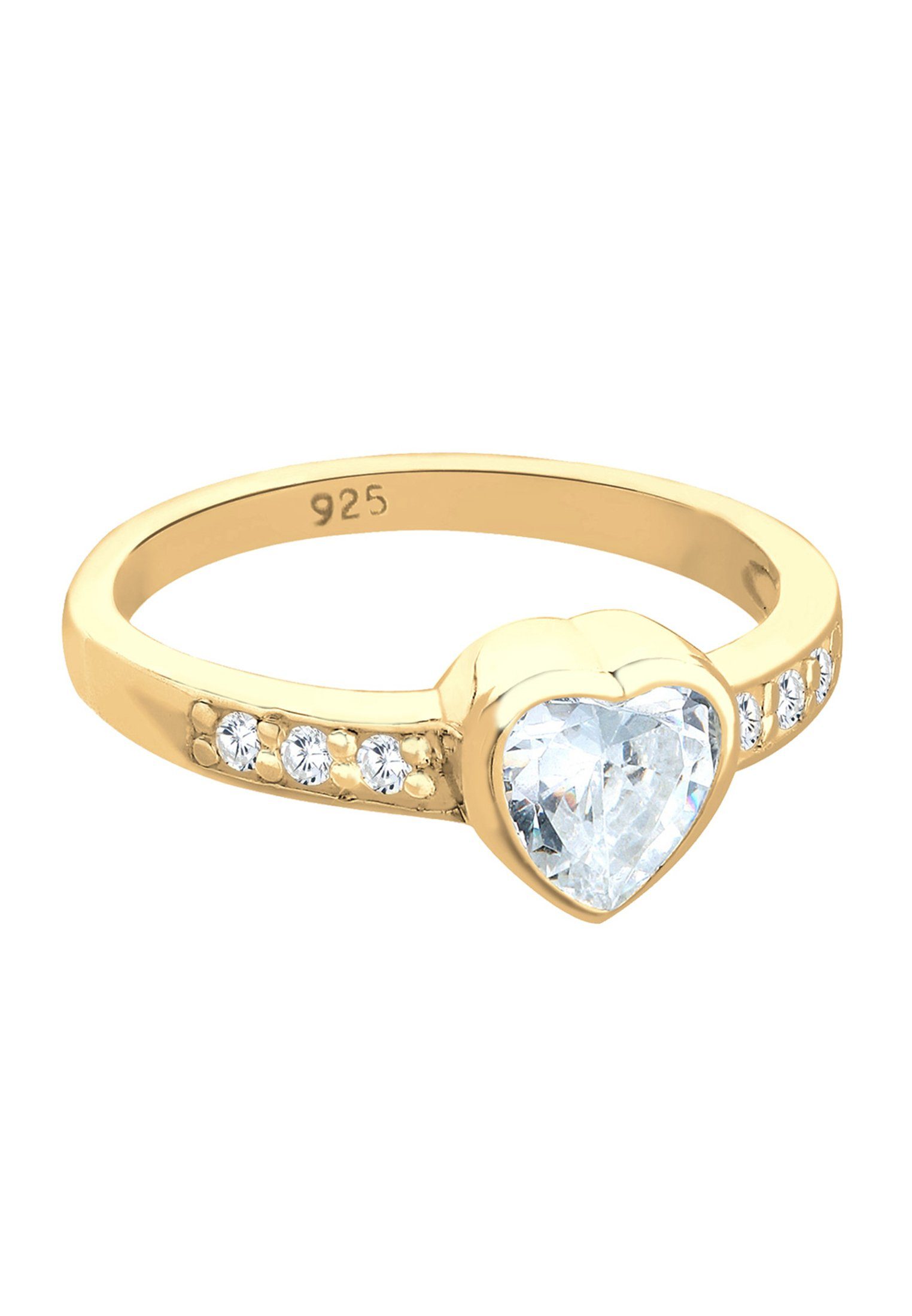 Elli Fingerring Herz Zirkonia Symbol Verlobung 925 Silber günstig online kaufen