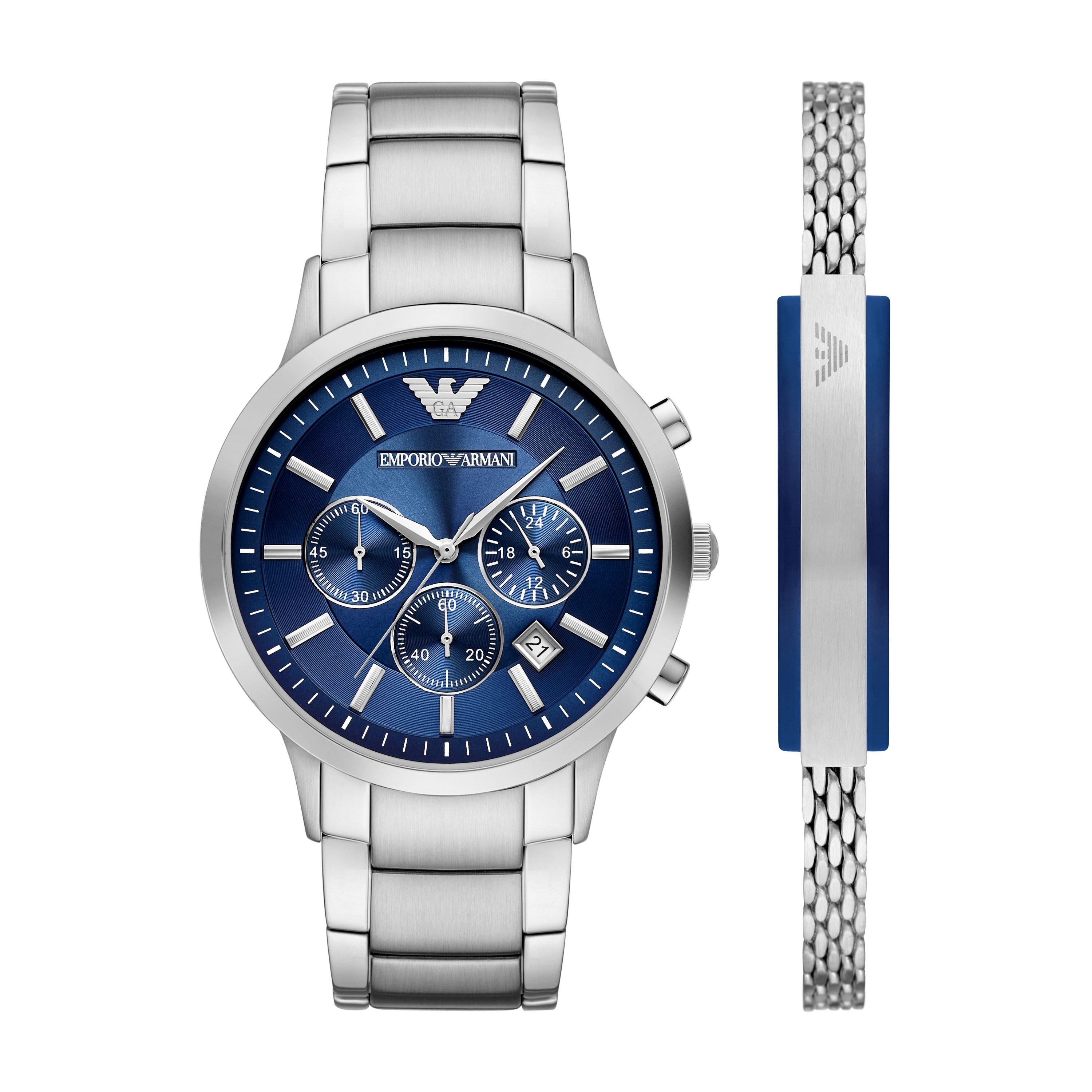 Emporio Armani Chronograph AR80081SET, (Set, 2-tlg., mit Armband), Quarzuhr günstig online kaufen