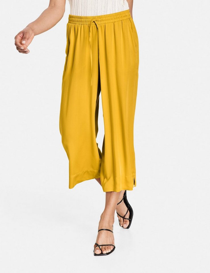 Taifun Stoffhose Satinierte 3 4 Hose Palazzo L ssiger Schnitt Mit taifun-stoffhose-satinierte-3-4-hose-palazzo-l-ssiger-schnitt-mit