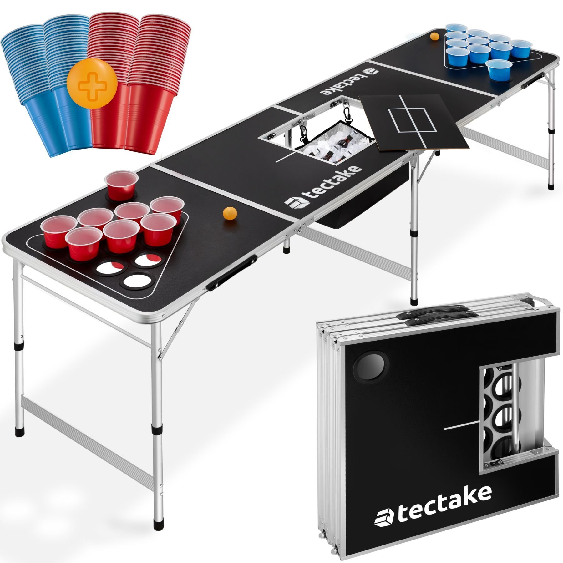 tectake Spieltisch Bierpong-Tisch, aus Aluminium mit günstig online kaufen